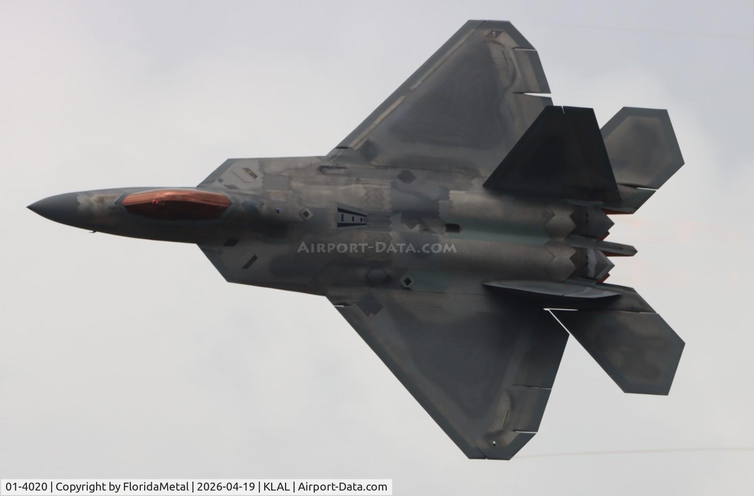 Aircraft 01-4020, 2001 Lockheed Martin F-22A Raptor, c/n 645-4020, F-22A zx, at KLAL, photo by FloridaMetal