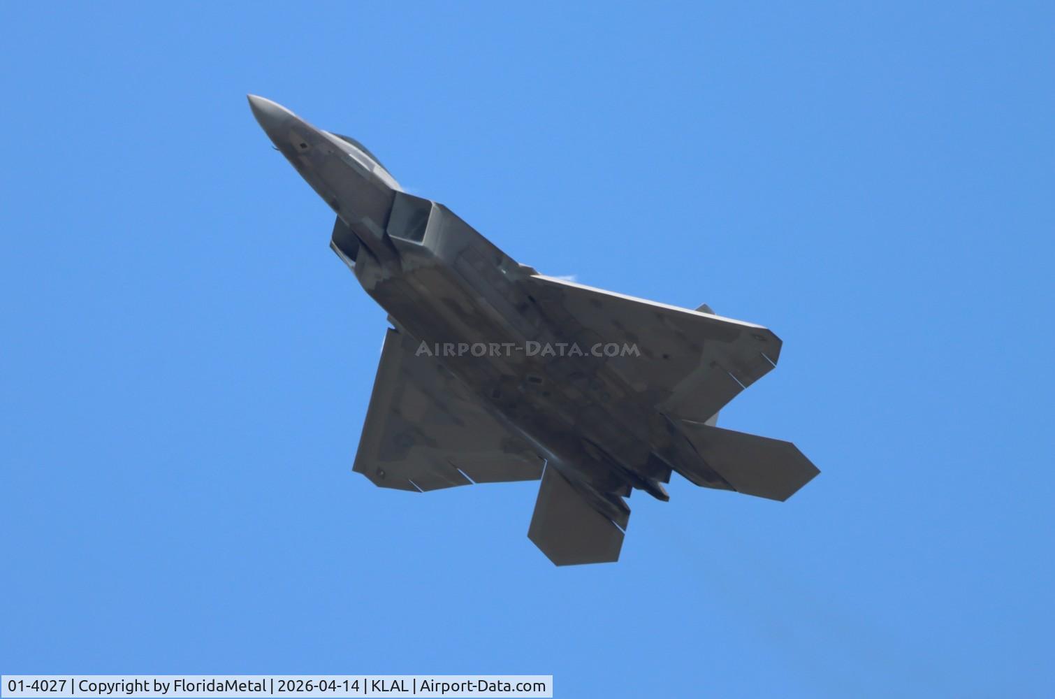 Aircraft 01-4027, 2004 Lockheed Martin F-22A Raptor, c/n 645-2047, Sun N Fun 2026 zx LAL, at KLAL, photo by FloridaMetal