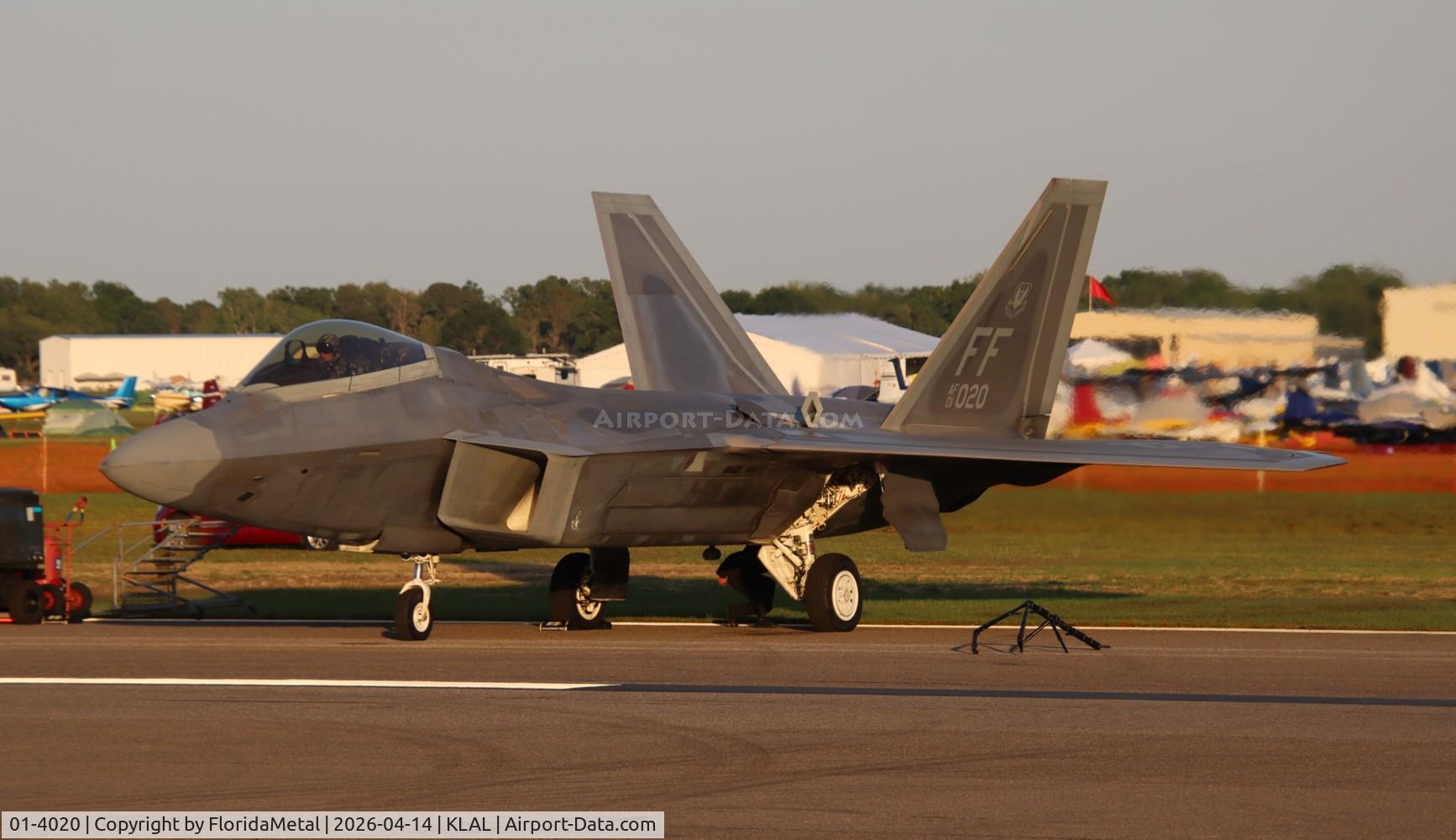 Aircraft 01-4020, 2001 Lockheed Martin F-22A Raptor, c/n 645-4020, F-22A zx, at KLAL, photo by FloridaMetal