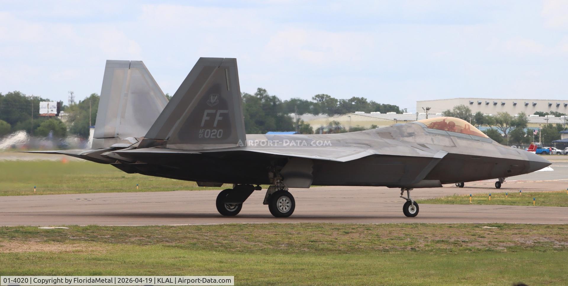 Aircraft 01-4020, 2001 Lockheed Martin F-22A Raptor, c/n 645-4020, F-22A zx, at KLAL, photo by FloridaMetal