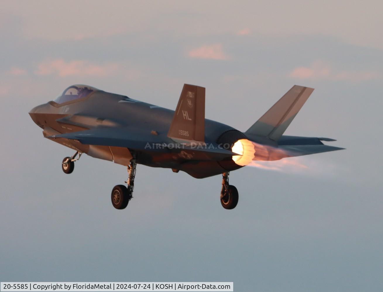 Aircraft 20-5585, 2020 Lockheed Martin F-35A Lightning II, c/n AF-345, OSH 2024 zx, at KOSH, photo by FloridaMetal
