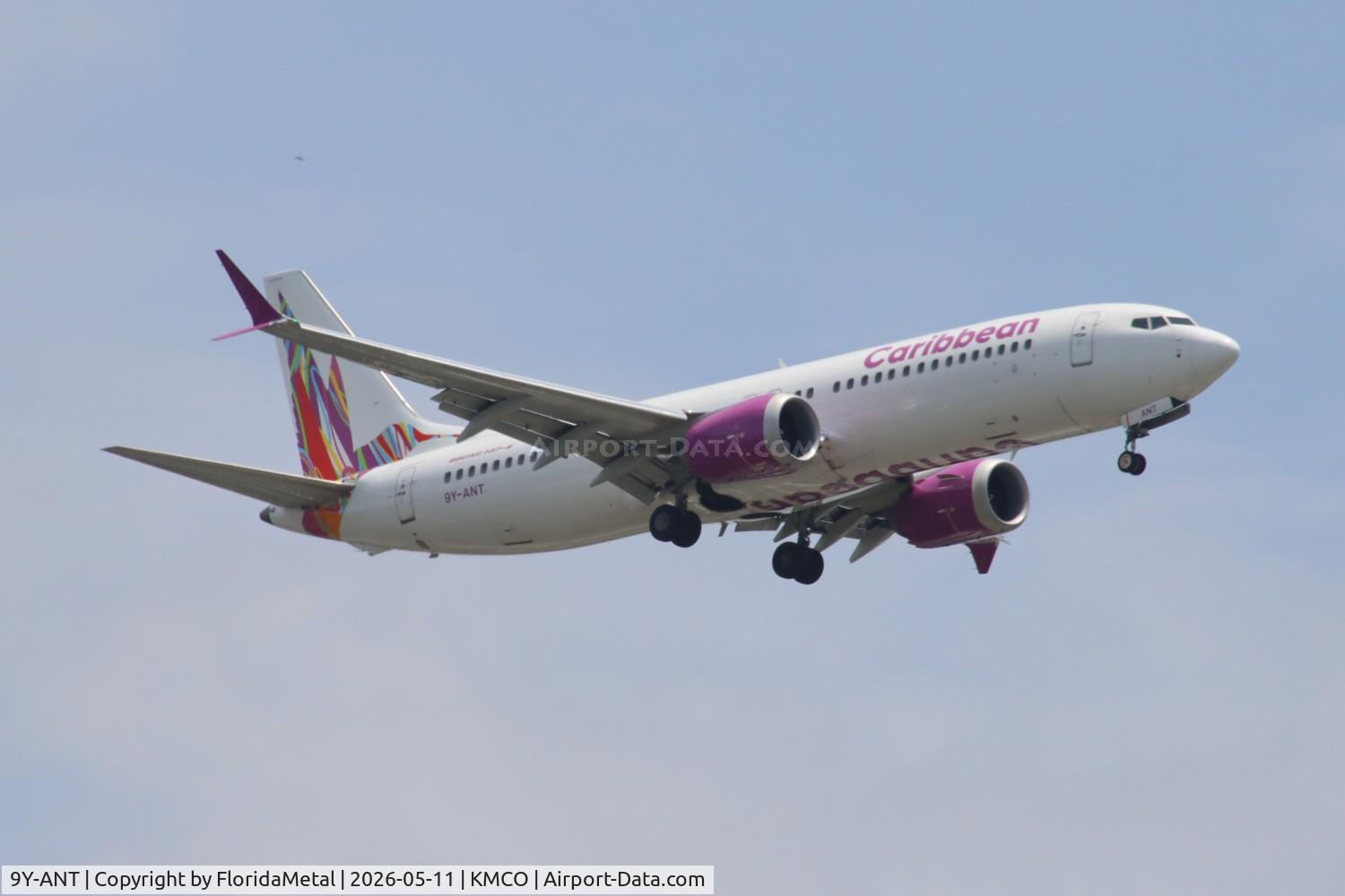 Aircraft 9Y-ANT, 2022 Boeing 737-8 MAX, c/n 62892/8052, BWA 737-8M zx pos-mco, at KMCO, photo by FloridaMetal