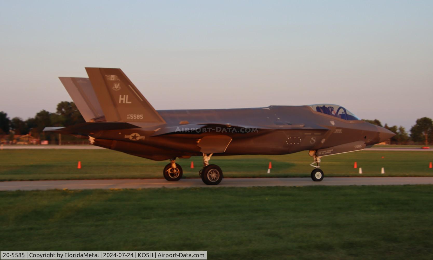 Aircraft 20-5585, 2020 Lockheed Martin F-35A Lightning II, c/n AF-345, USAF F-35A zx, at KOSH, photo by FloridaMetal