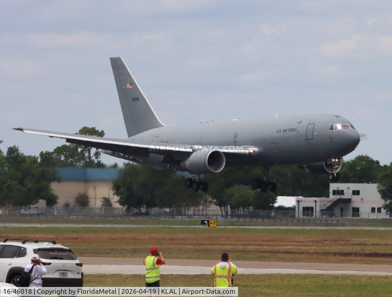 Aircraft 16-46018, 2016 Boeing KC-46A Pegasus, c/n 34135 l/n 1119, USAF KC-46A zx, at KLAL, photo by FloridaMetal