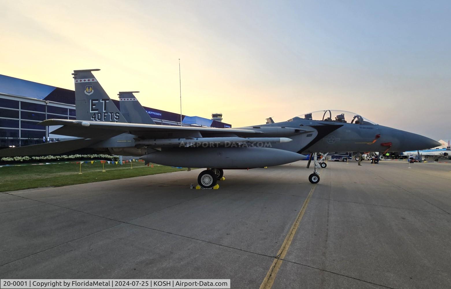 Aircraft 20-0001, 2021 Boeing F-15EX Eagle II, c/n EX-1, USAF F-15EX zx, at KOSH, photo by FloridaMetal