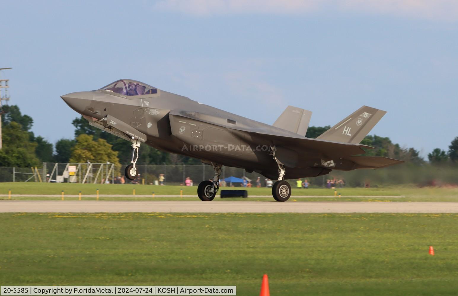Aircraft 20-5585, 2020 Lockheed Martin F-35A Lightning II, c/n AF-345, USAF F-35A zx, at KOSH, photo by FloridaMetal