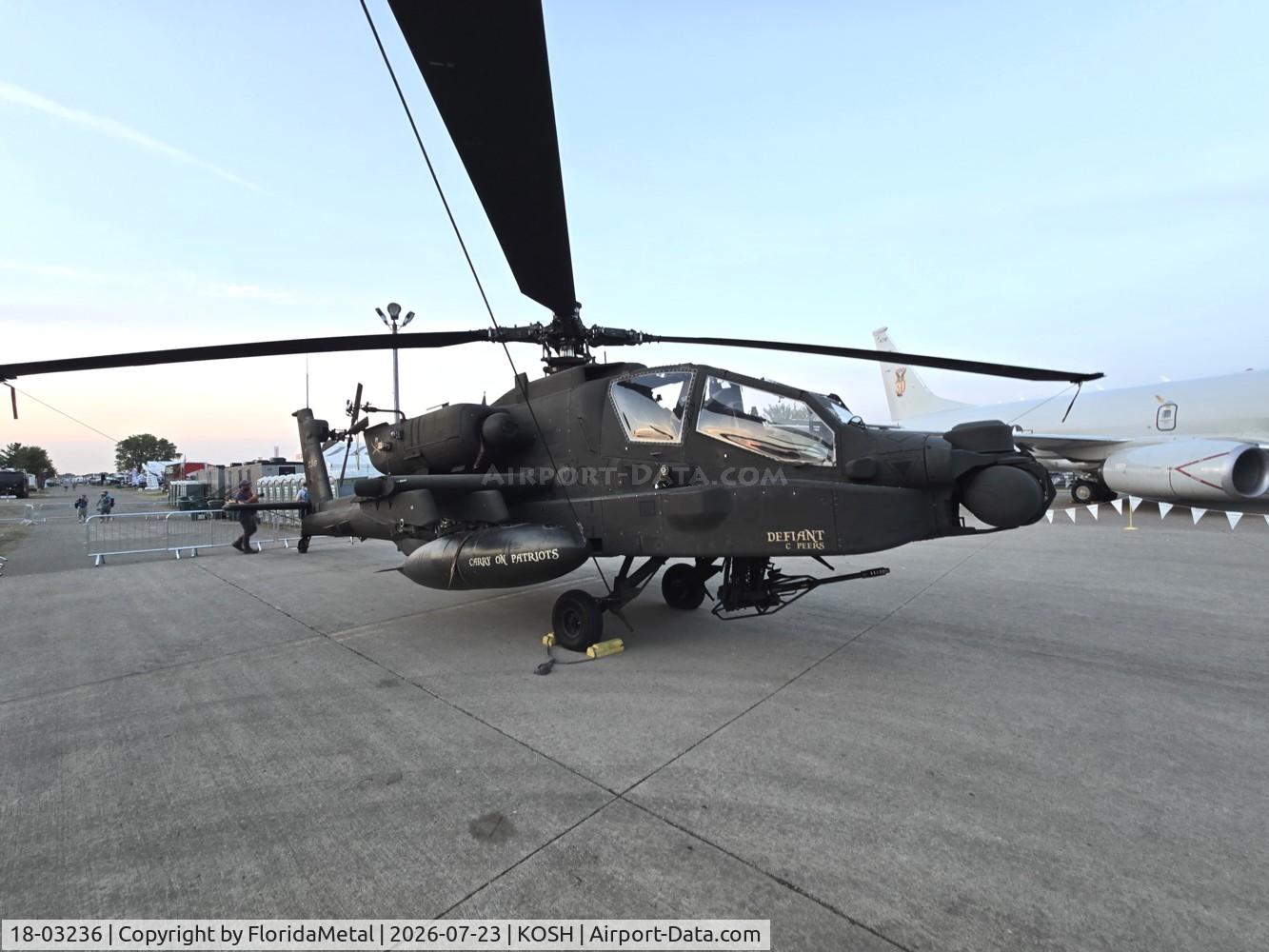 Aircraft 18-03236, 2019 Boeing AH-64E Apache, c/n NM236, US Army AH-65E zx, at KOSH, photo by FloridaMetal