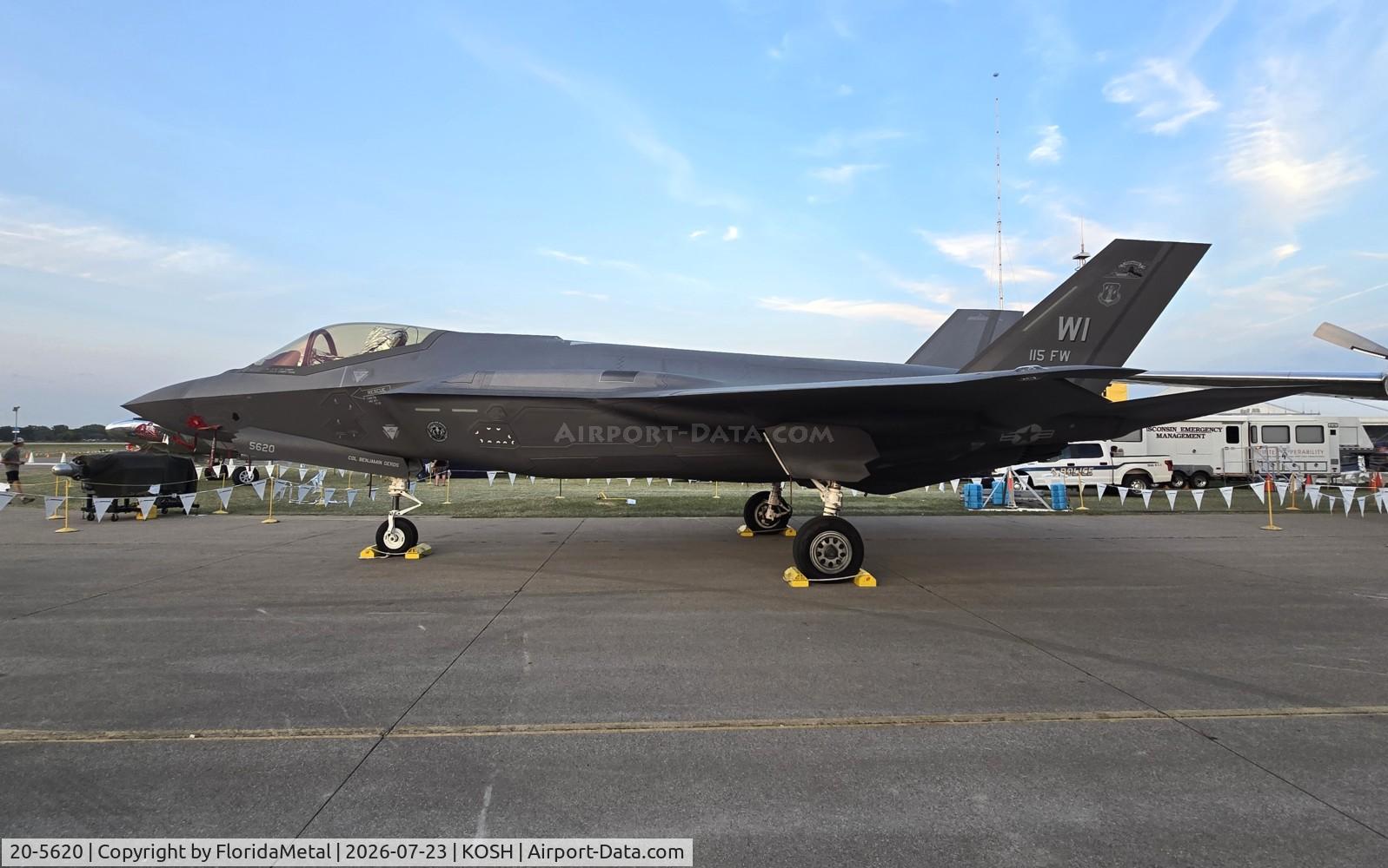 Aircraft 20-5620, Lockheed-Martin F-35A Lightning II, c/n AF-380, USAF F-35A zx, at KOSH, photo by FloridaMetal