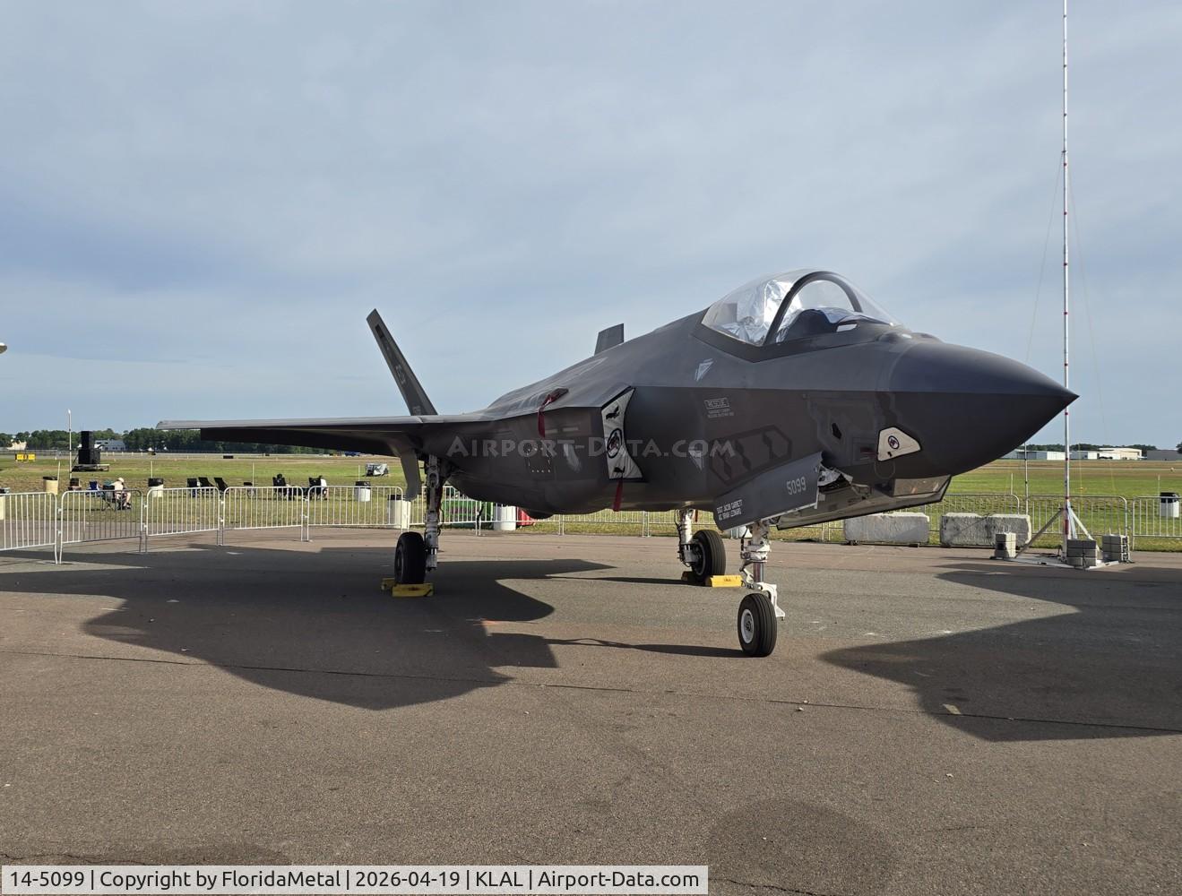 Aircraft 14-5099, 2016 Lockheed Martin F-35A Lightning II, c/n AF-100, USAF F-35A zx, at KLAL, photo by FloridaMetal