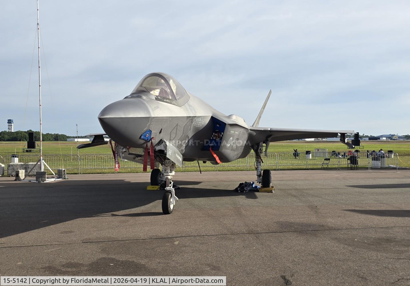Aircraft 15-5142, Lockheed Martin F-35A, c/n AF-133, USAF F-35A zx, at KLAL, photo by FloridaMetal