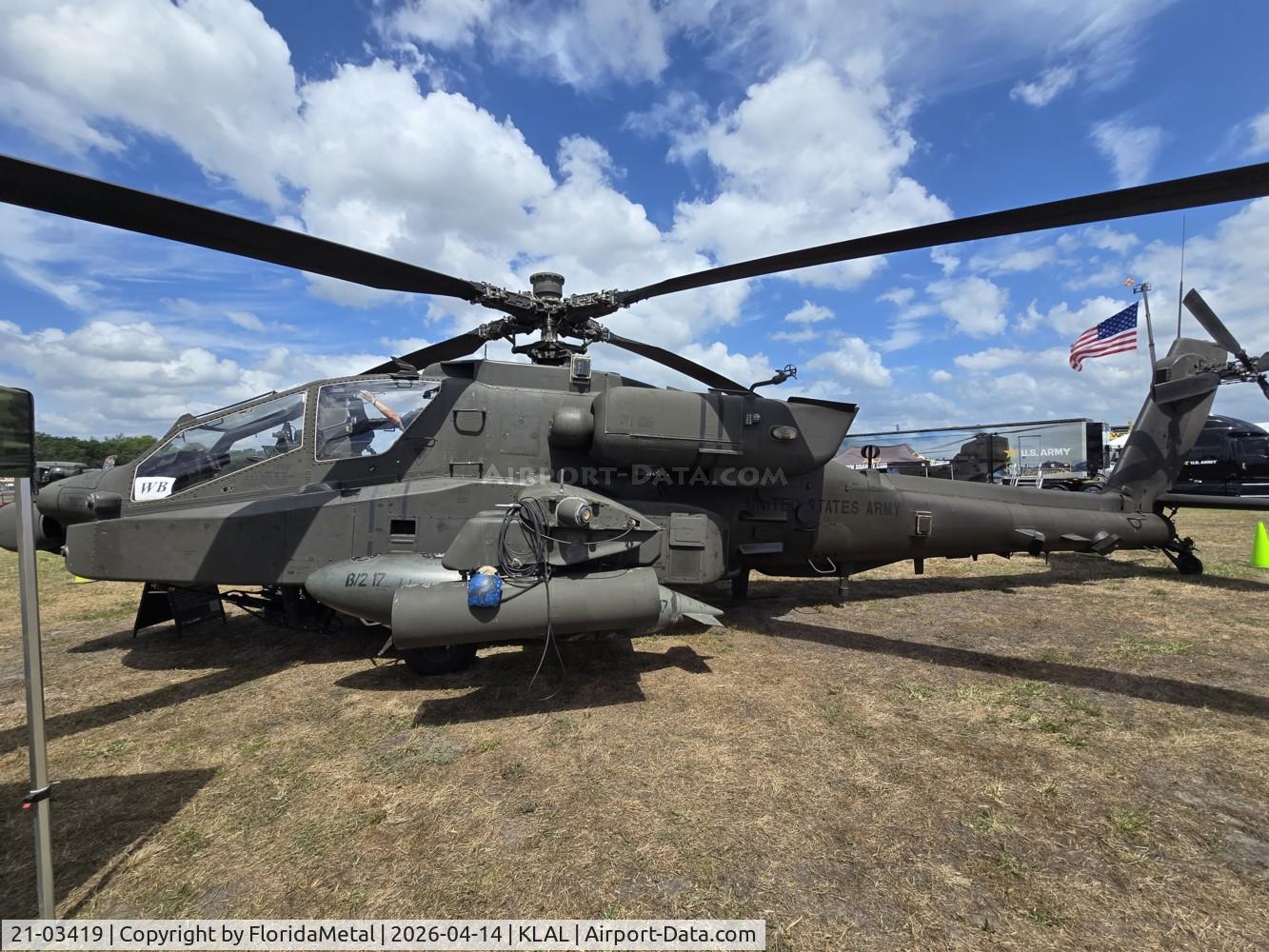 Aircraft 21-03419, 2022 Boeing AH-64E Apache Guardian, c/n CU077, US Army AH-64E zx, at KLAL, photo by FloridaMetal