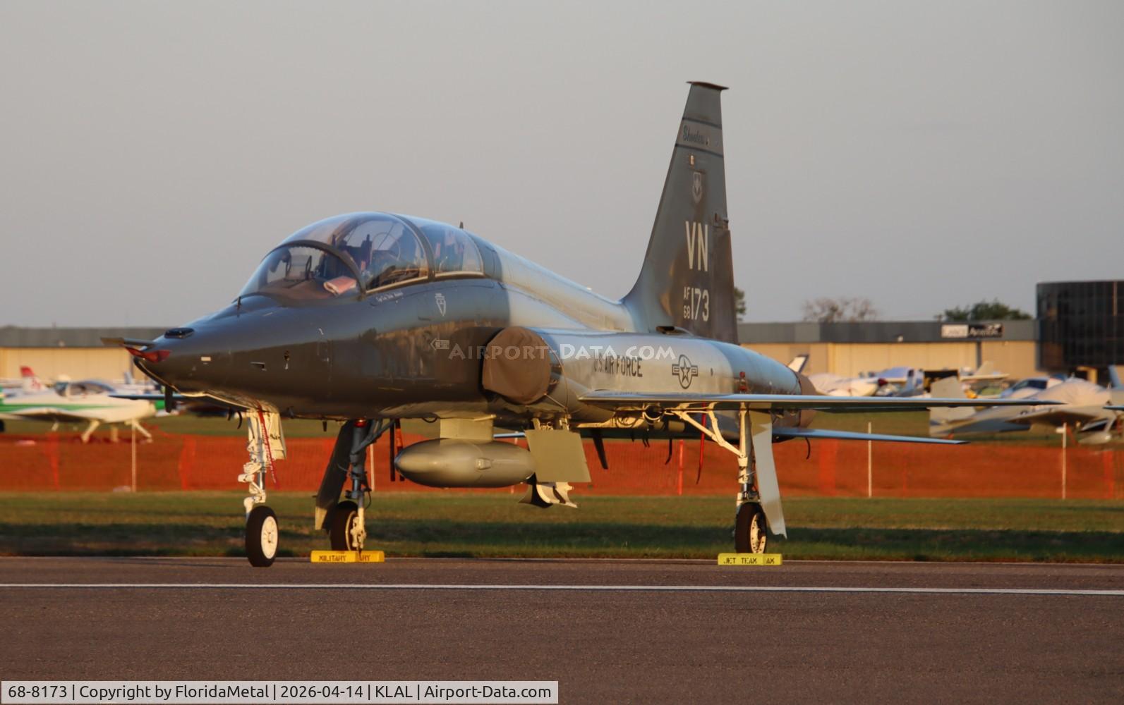 Aircraft 68-8173, 1968 Northrop T-38A Talon, c/n T.6178, USAF T-38A zx, at KLAL, photo by FloridaMetal