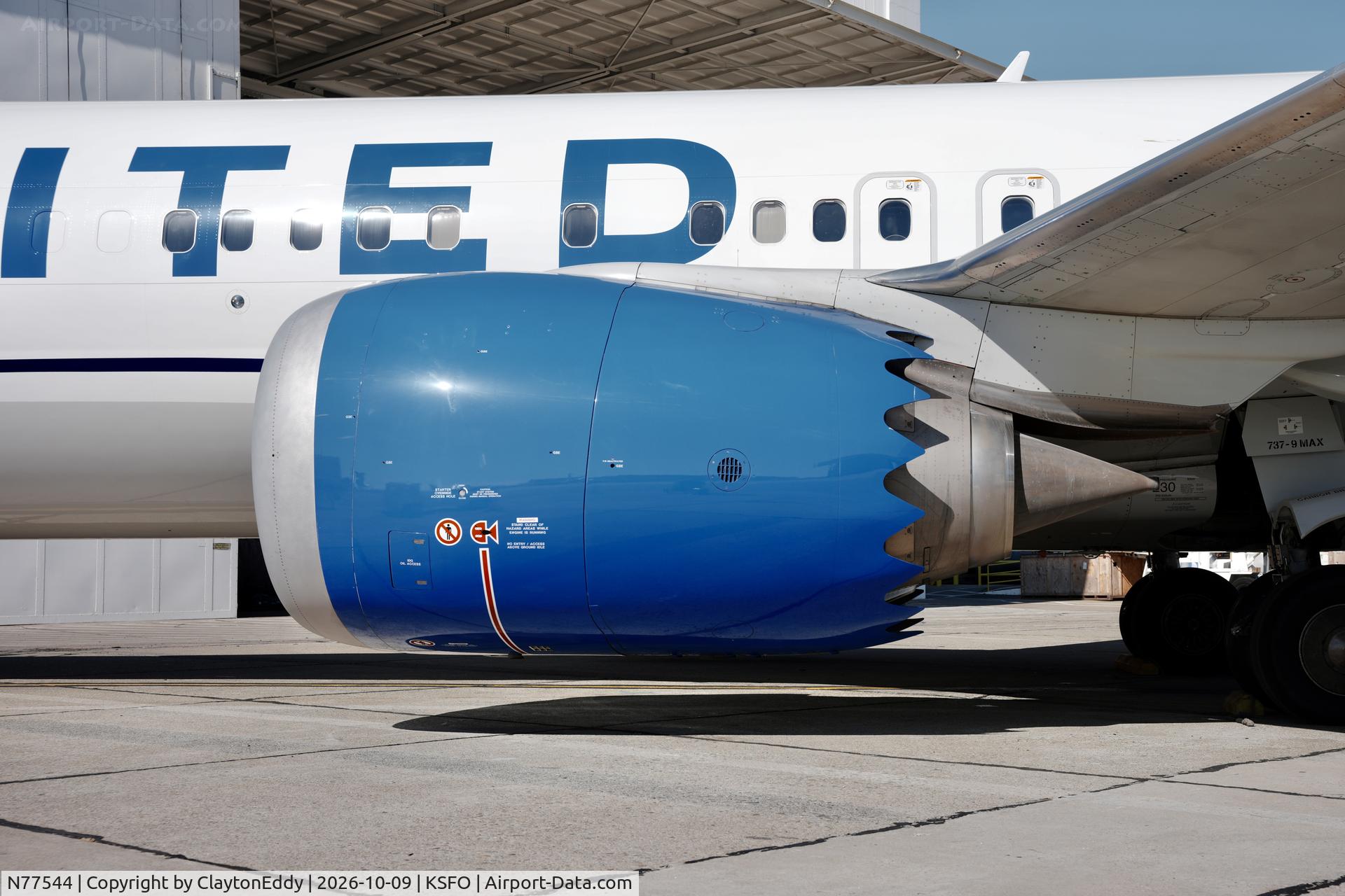 Aircraft N77544, 2022 Boeing 737-9 MAX, c/n 64473 l/n 8435, SFO 2026, at KSFO, photo by ClaytonEddy