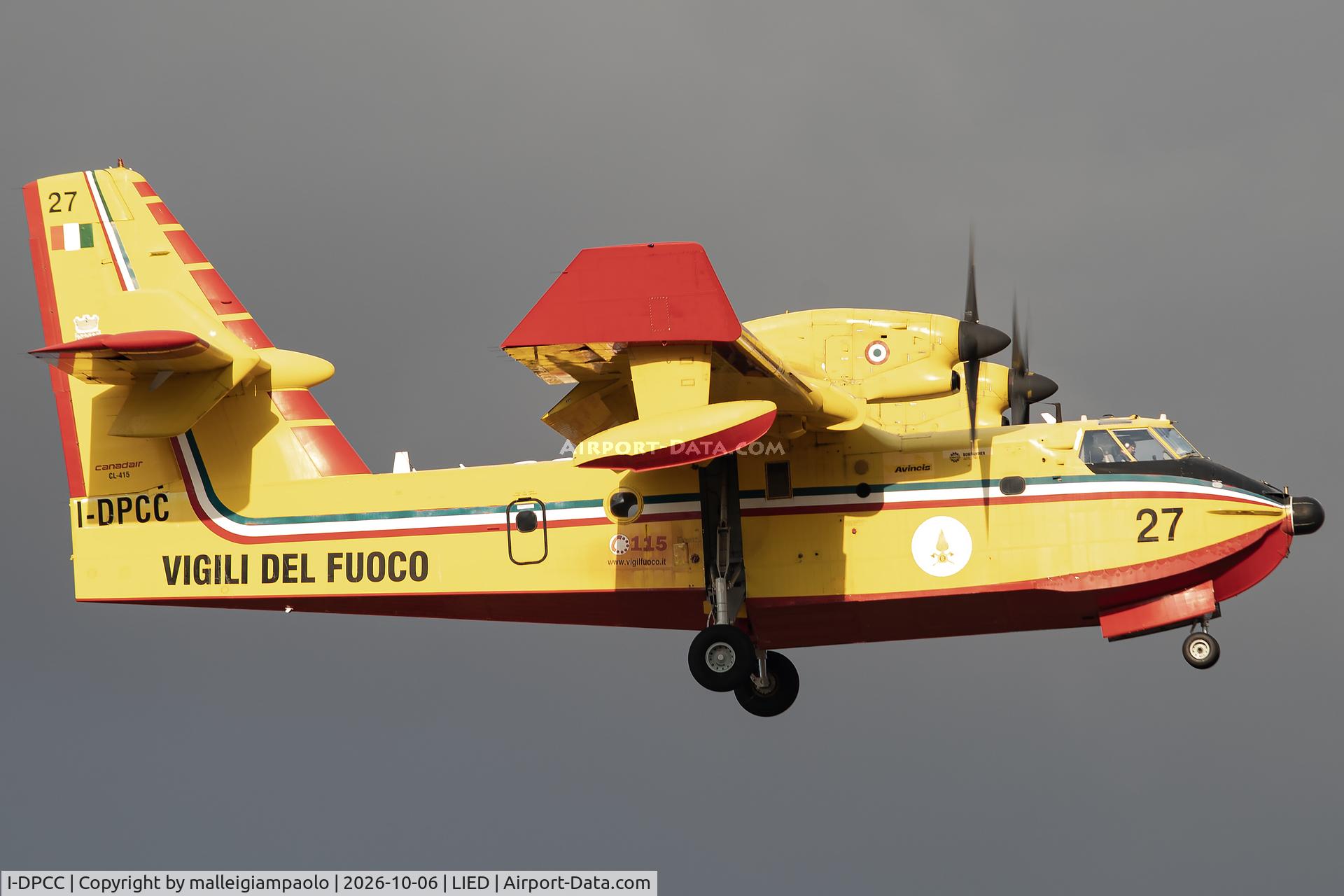 Aircraft I-DPCC, 1995 Canadair CL-215-6B11 CL-415, c/n 2006, I-DPCC, at LIED, photo by malleigiampaolo