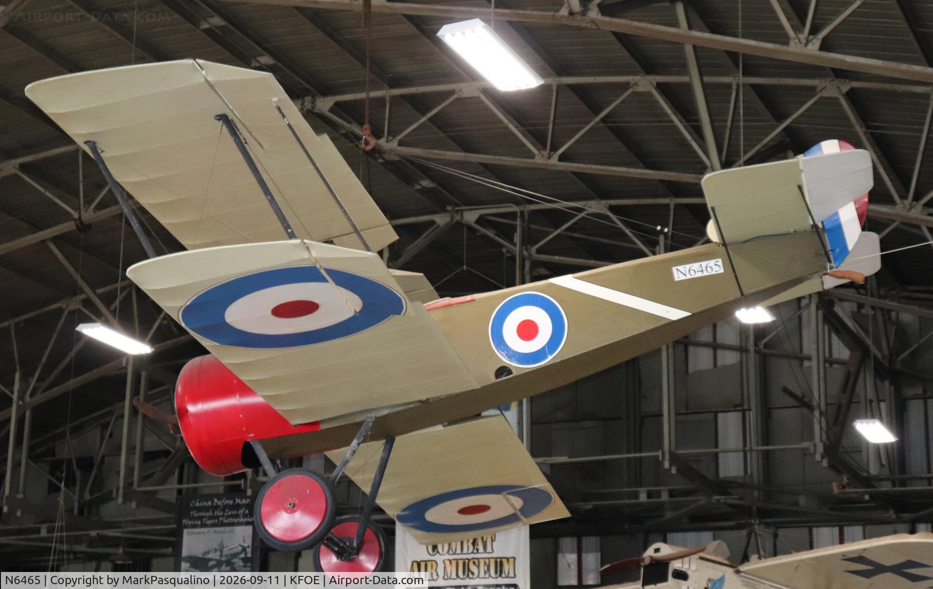 Aircraft N6465, Sopwith Pup Replica, c/n 6465, Sopwith Pup (Replica), at KFOE, photo by MarkPasqualino