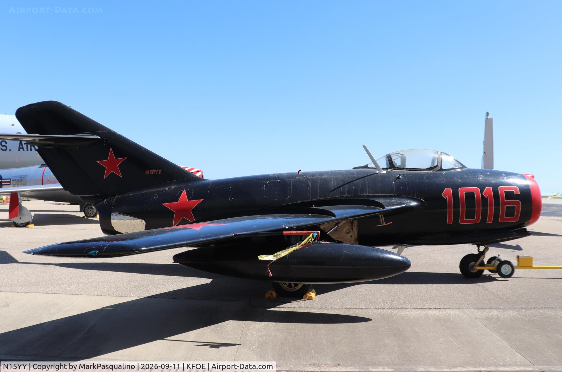 Aircraft N15YY, 1955 Mikoyan-Gurevich MiG-15bis, c/n 1B01016, MiG-15bis, at KFOE, photo by MarkPasqualino