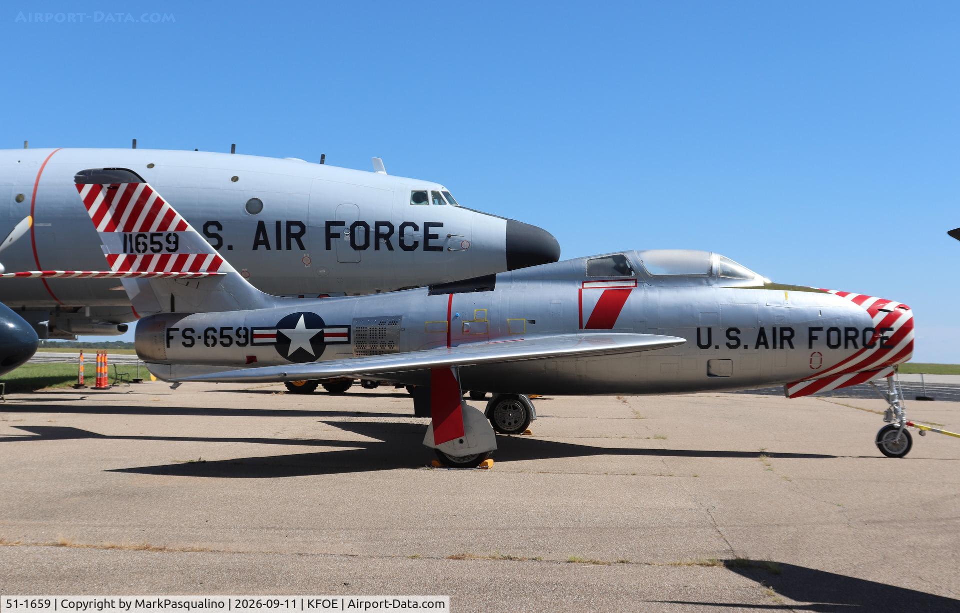 Aircraft 51-1659, 1951 Republic F-84F Thunderstreak, c/n unknown_51-1659 l/n 1951, Republic F-84F, at KFOE, photo by MarkPasqualino