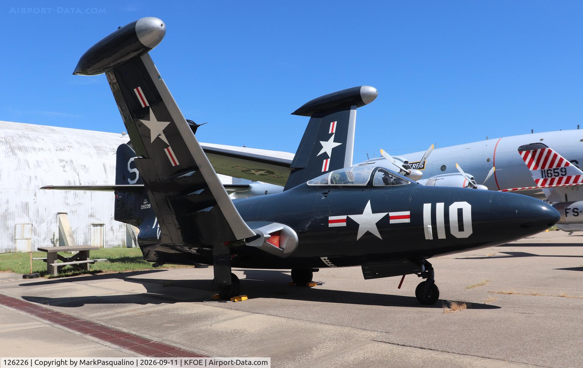 Aircraft 126226, Grumman F9F-5 Panther, c/n Not found 126226, Grumman F-9F-5 Panther, at KFOE, photo by MarkPasqualino