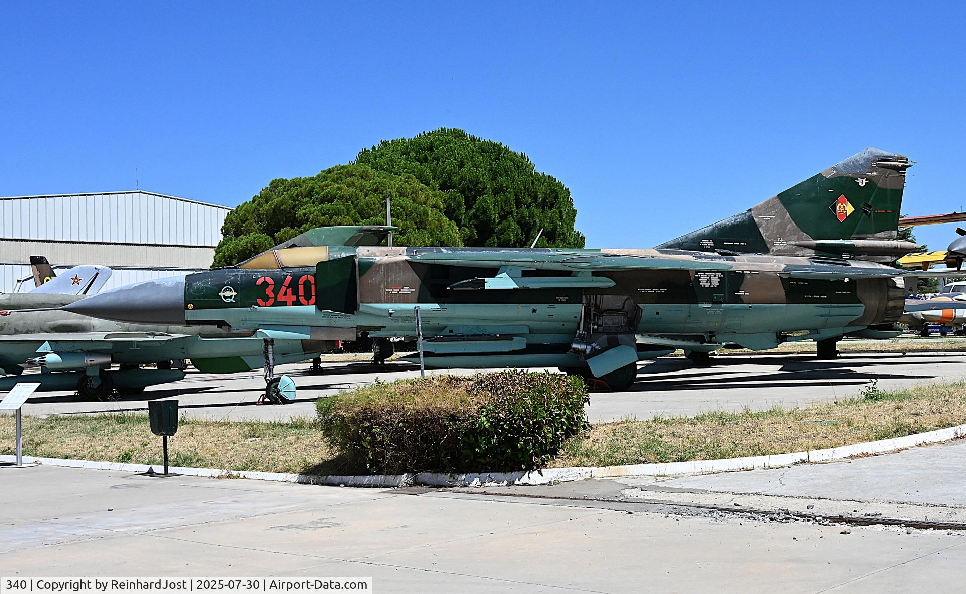 Aircraft 340, Mikoyan-Gurevich MiG-23ML, c/n 0390324636, MiG-23ML (build 1982, ex-NVA 331 / 20+12) as NVA 340 at the Museo del Aire, Cuatro Vientos near Madrid, Spain, photo by ReinhardJost