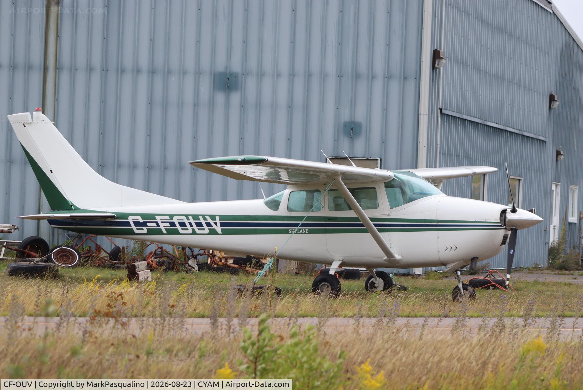 Aircraft CF-OUV, 1963 Cessna 182F Skylane, c/n 18254739, Cessna 182F, at CYAM, photo by MarkPasqualino