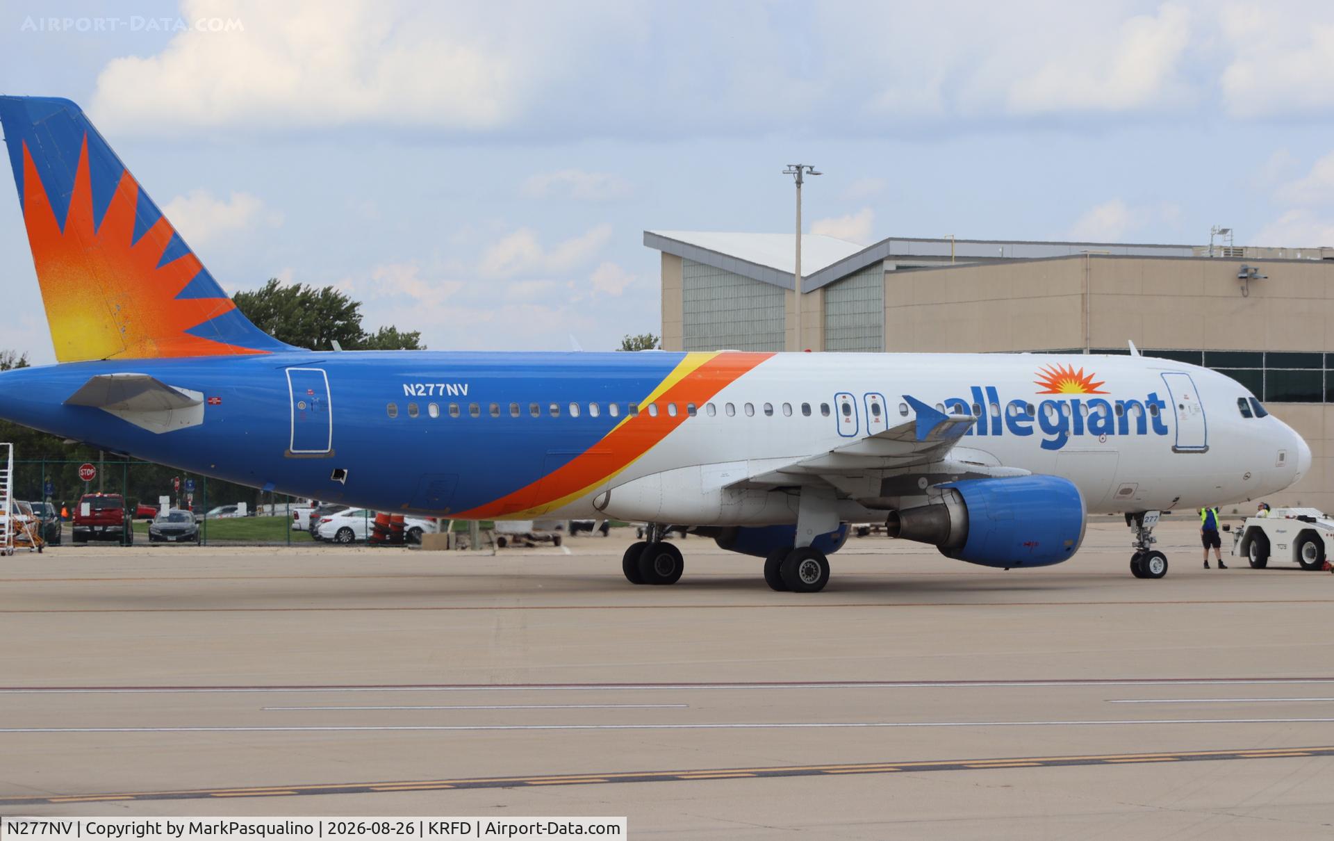Aircraft N277NV, 2007 Airbus A320-214, c/n 3205, Airbus A320-214, at KRFD, photo by MarkPasqualino