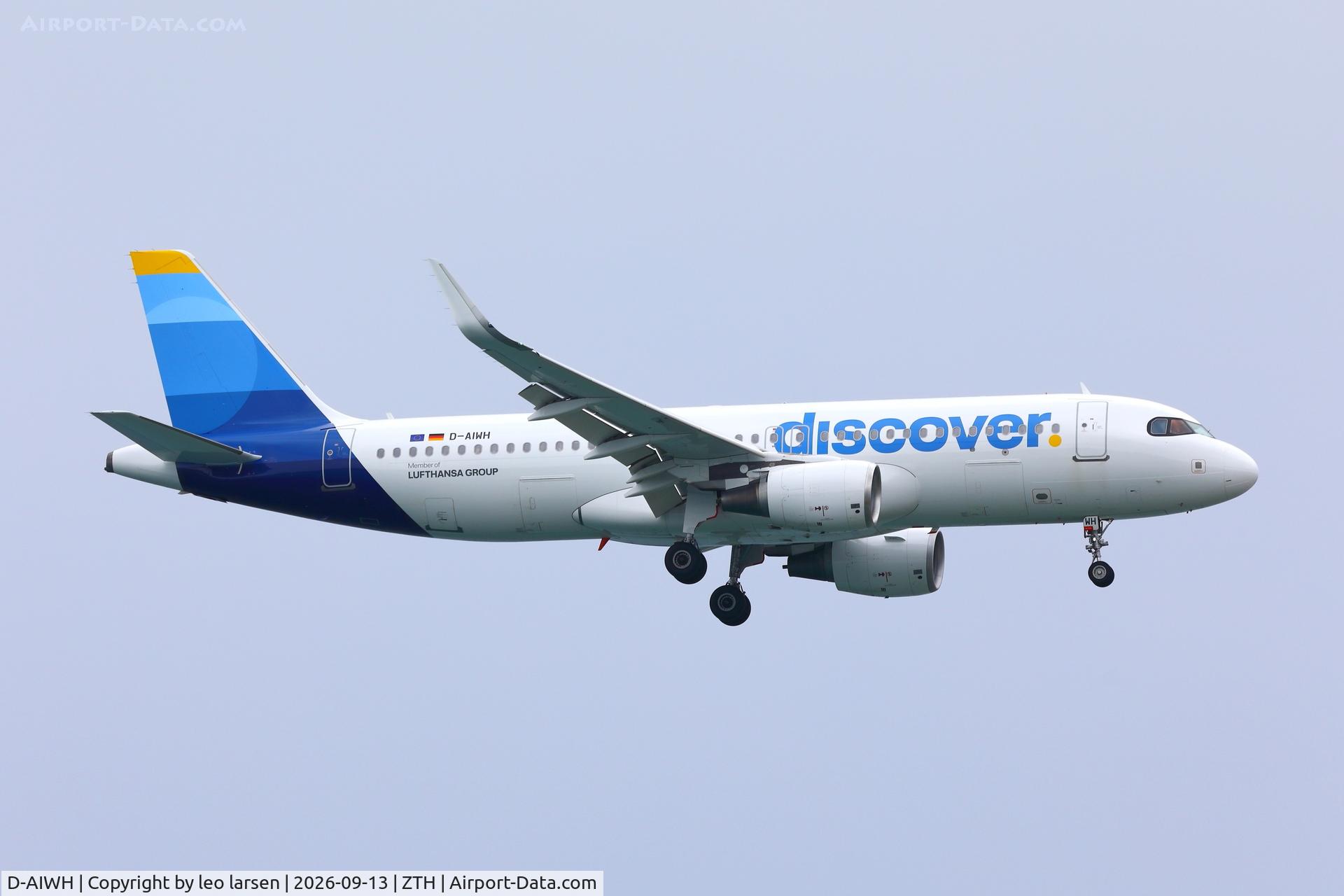 Aircraft D-AIWH, 2019 Airbus A320-214, c/n 8911, Zakynthos 13.9.2026, at ZTH, photo by leo larsen