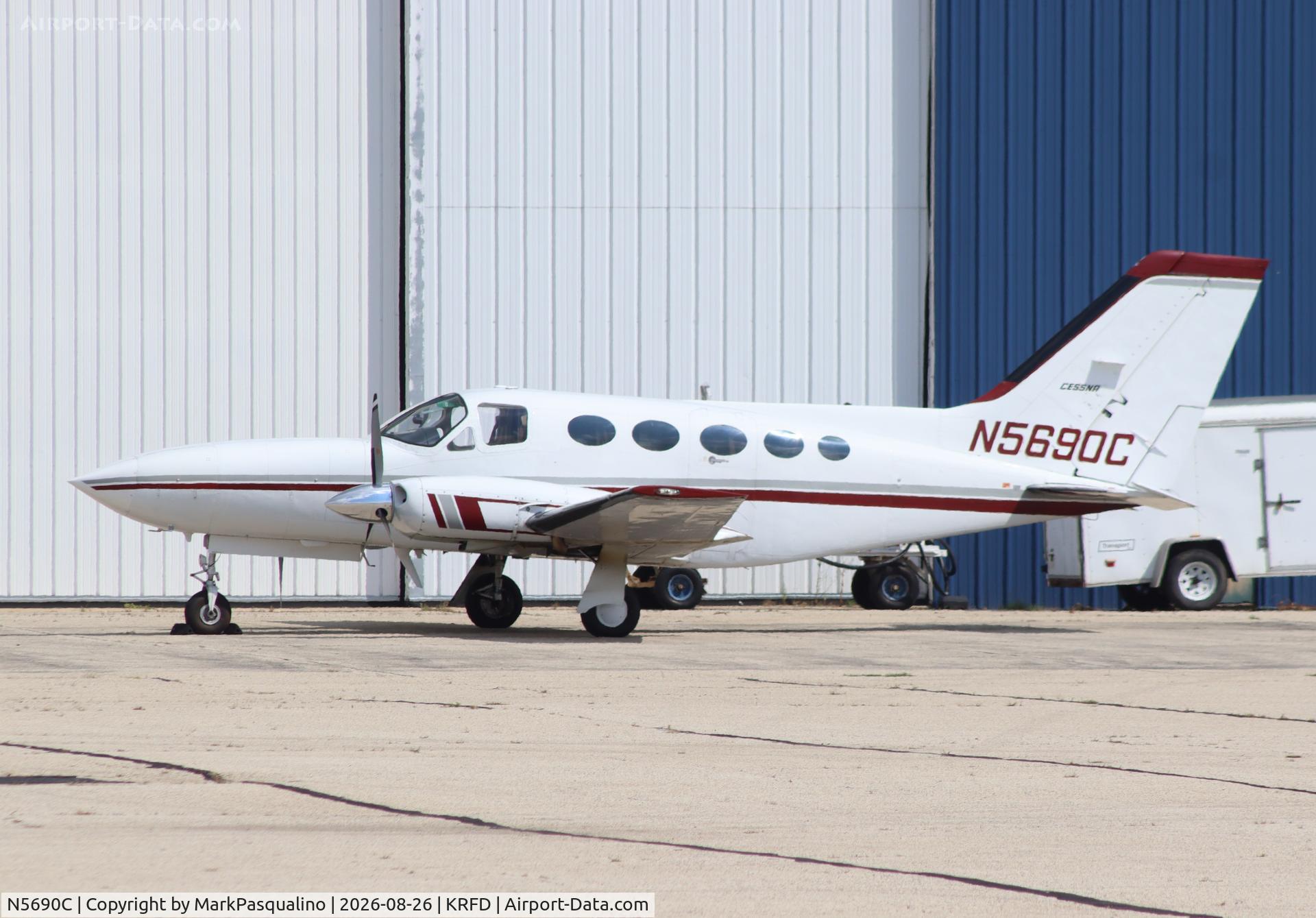 Aircraft N5690C, 1979 Cessna 414A Chancellor, c/n 414A0222, Cessna 414A, at KRFD, photo by MarkPasqualino