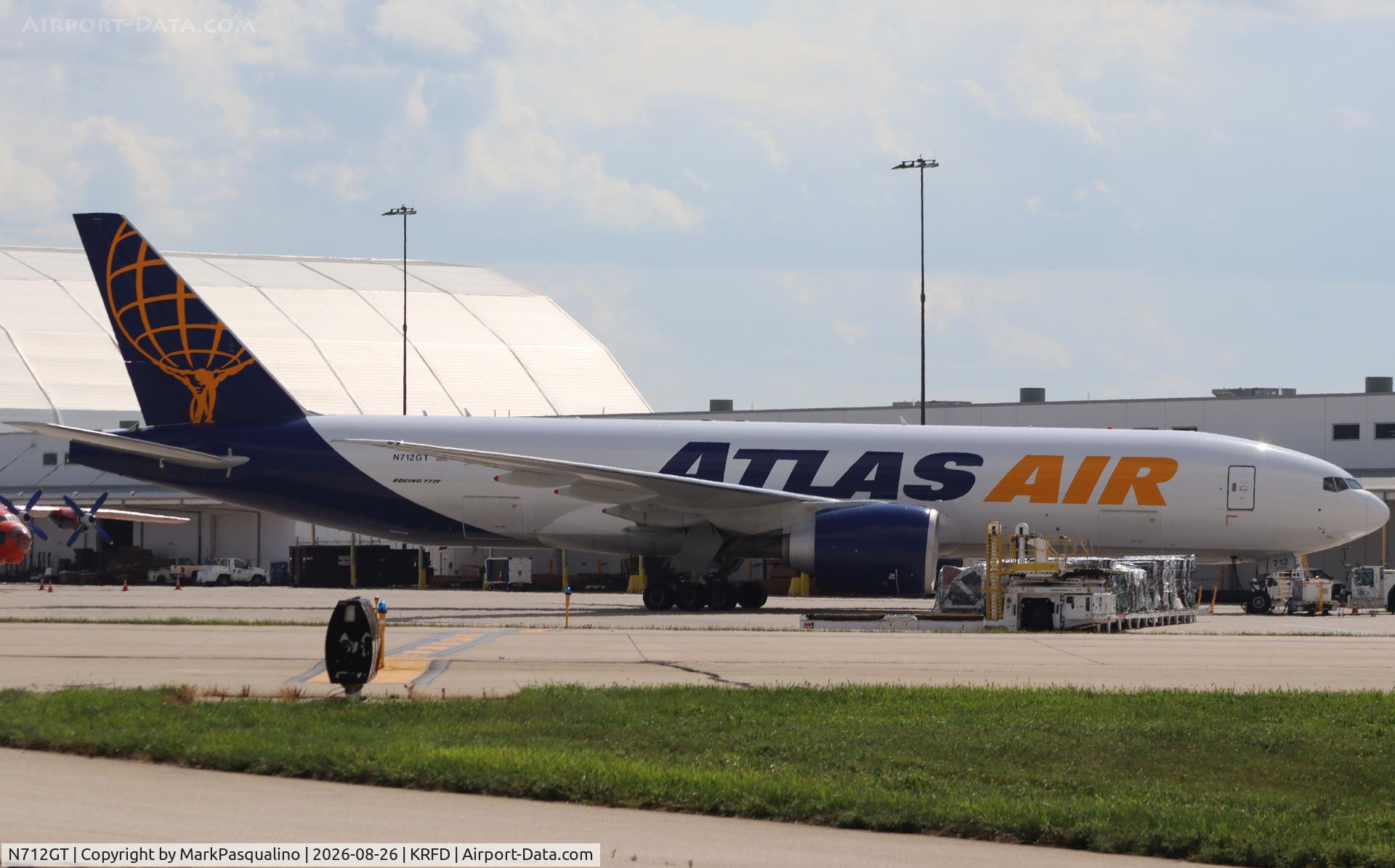 Aircraft N712GT, 2025 Boeing 777F, c/n 69787 l/n 1792, Boeing 777F, at KRFD, photo by MarkPasqualino