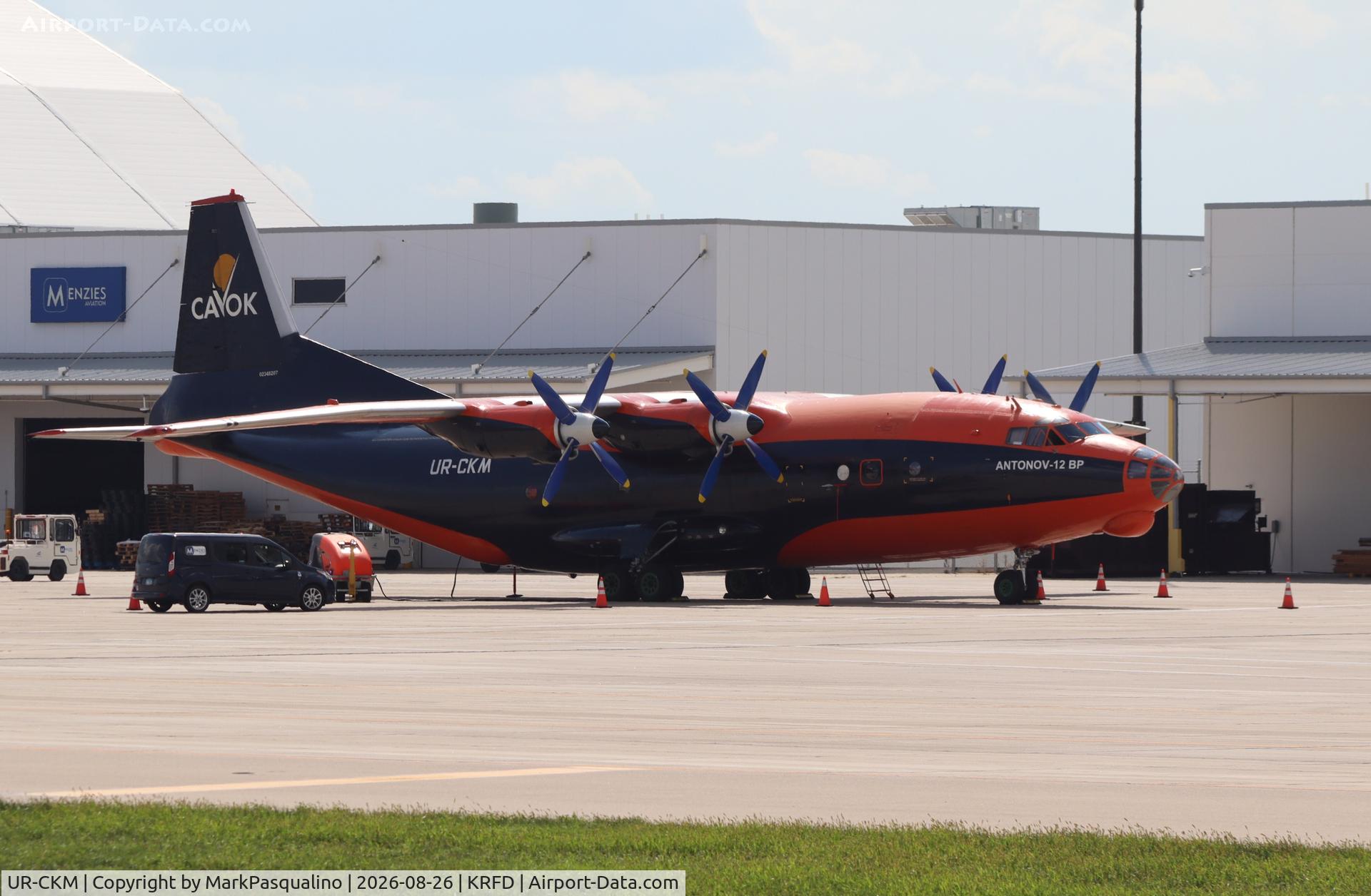 Aircraft UR-CKM, 1972 Antonov An-12BP, c/n 02348207 l/n 82-07, Antonov An-12BP, at KRFD, photo by MarkPasqualino