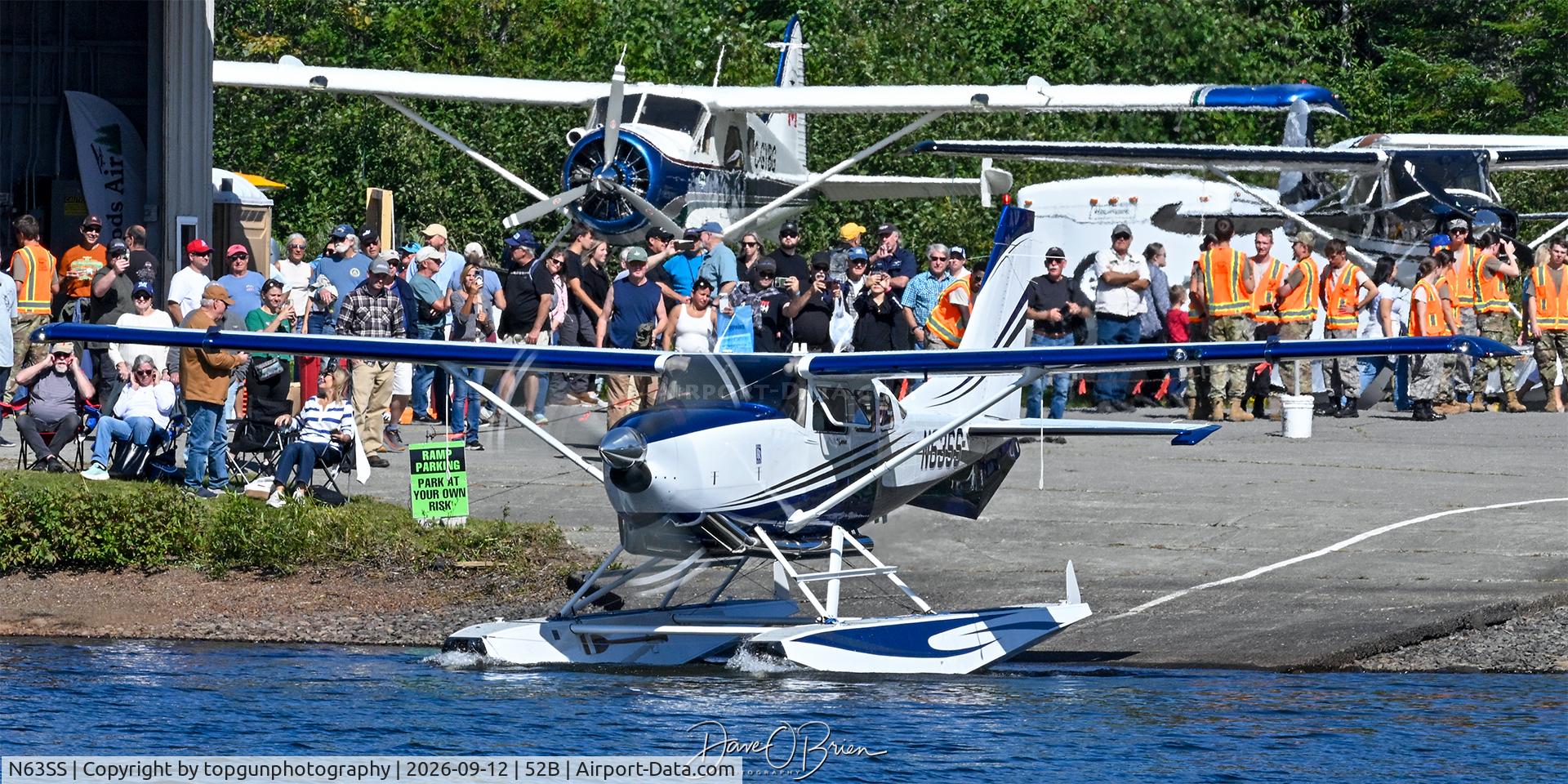 Aircraft N63SS, 2001 Cessna T206H Turbo Stationair, c/n T20608282, Sliding into Moosehead Lake in ME, at 52B, photo by topgunphotography