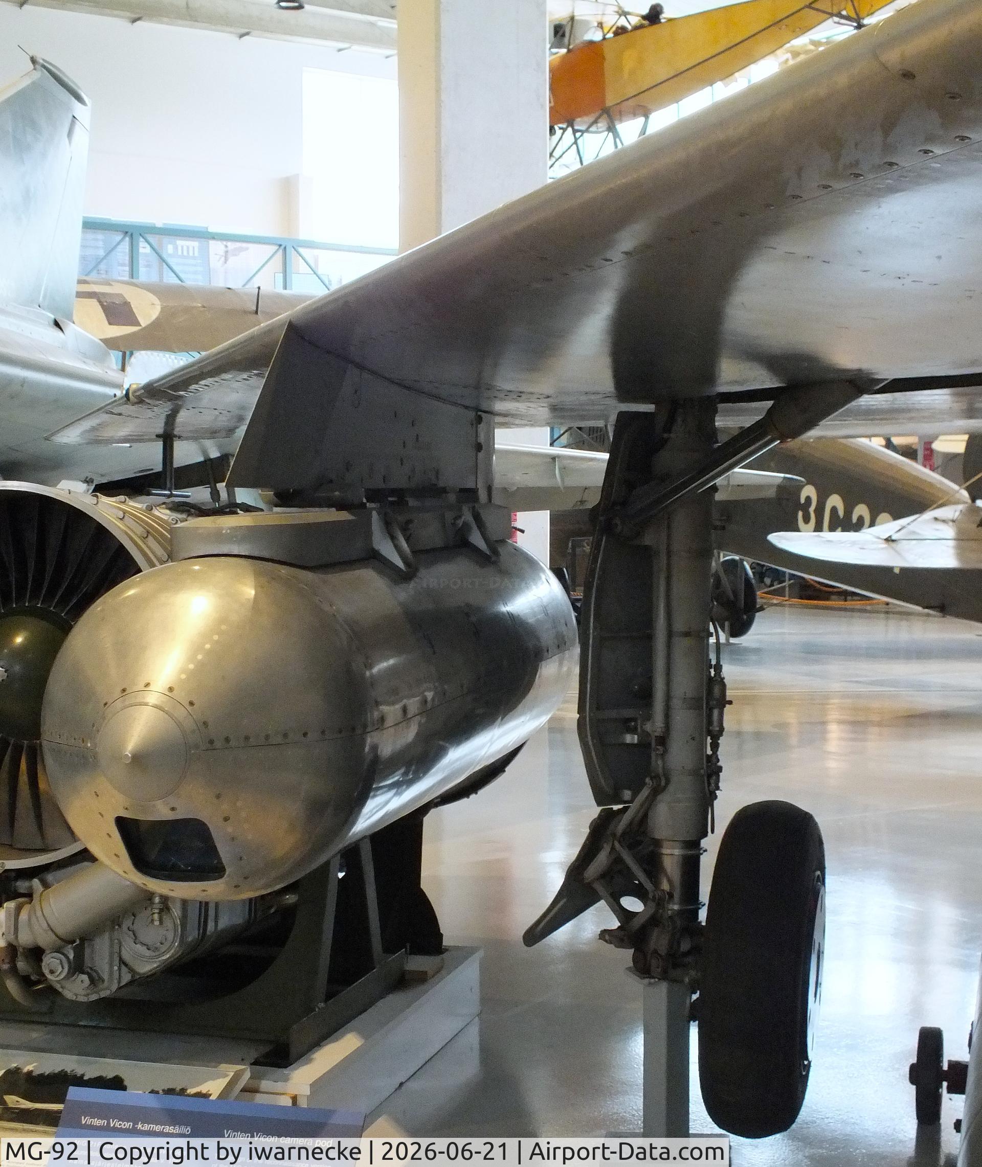 Aircraft MG-92, Mikoyan-Gurevich MiG-21F-13, c/n 741721, Mikoyan i Gurevich MiG-21F-13 FISHBED-C at the Suomen Ilmavoimamuseo (Finnish Air Force Museum, formerly known as Keski-Suomen Ilmailumuseo / Aviation Museum of Central Finland), Jyväskylä-Tikkakoski, photo by iwarnecke