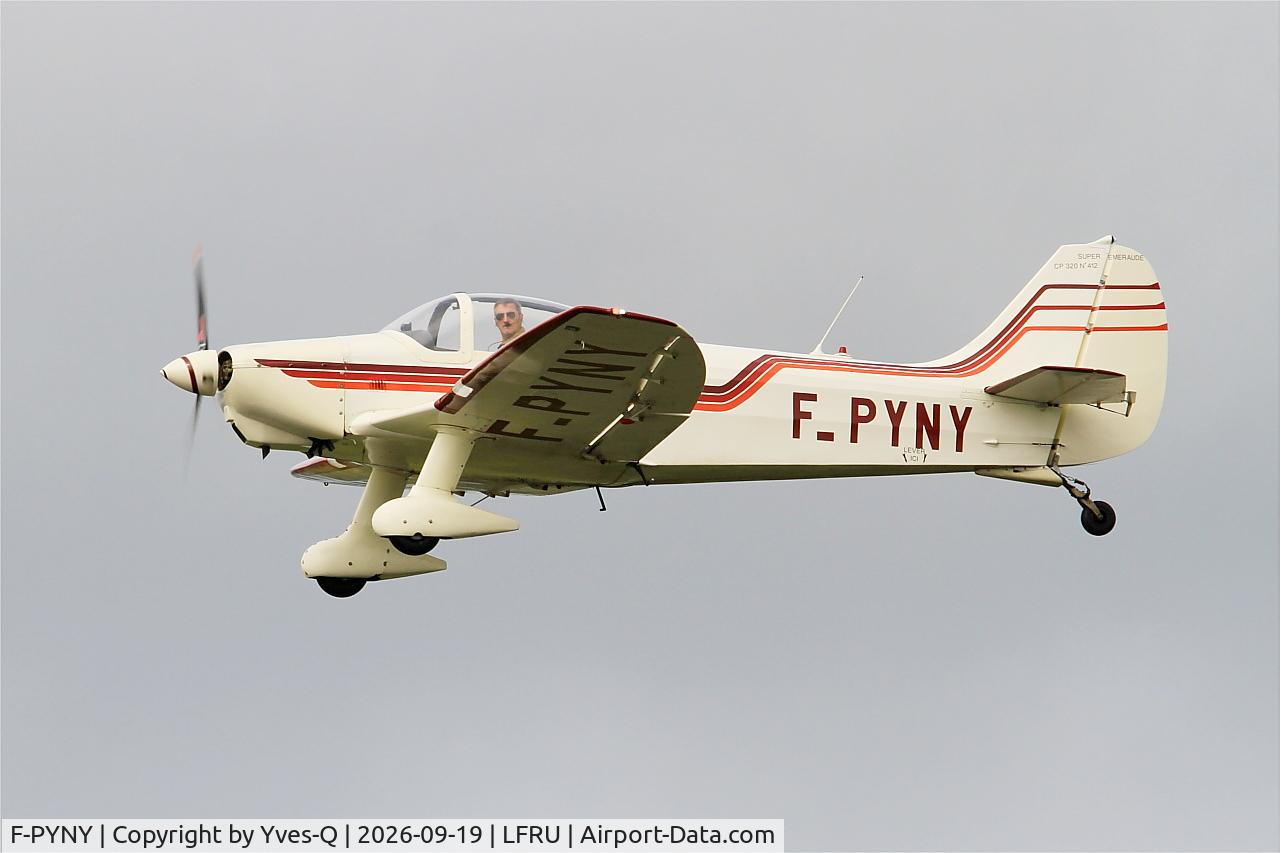 Aircraft F-PYNY, Piel CP-320A Super Emeraude, c/n 412, Piel CP-320A Super Emeraude, On display, Morlaix-Ploujean airport (LFRU-MXN), at LFRU, photo by Yves-Q