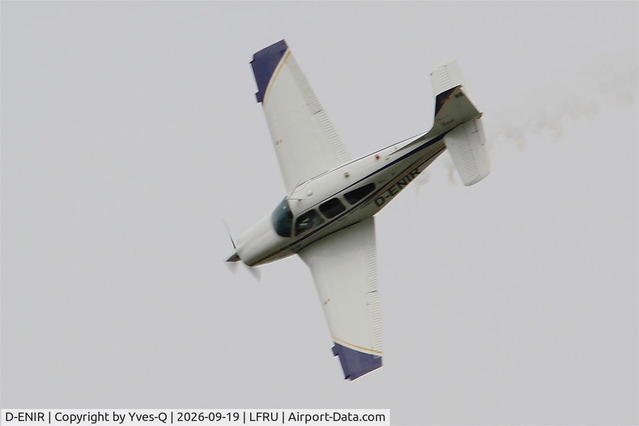 Aircraft D-ENIR, 1970 Beech F33C Bonanza, c/n CJ-27, Beech F33C, On display, Morlaix-Ploujean airport (LFRU-MXN), at LFRU, photo by Yves-Q