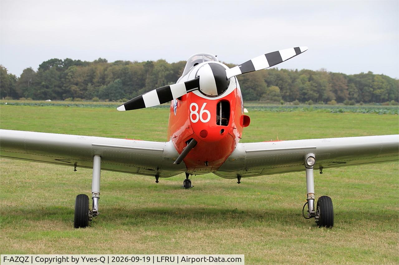 Aircraft F-AZQZ, 1953 De Havilland DHC-1 Chipmunk T.10, c/n C1/0916, De Havilland DHC-1 Chipmunk T.10, Static display, Morlaix-Ploujean airport (LFRU-MXN), at LFRU, photo by Yves-Q