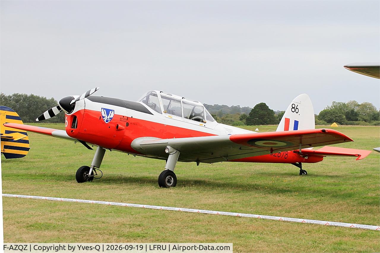 Aircraft F-AZQZ, 1953 De Havilland DHC-1 Chipmunk T.10, c/n C1/0916, De Havilland DHC-1 Chipmunk T.10, Static display, Morlaix-Ploujean airport (LFRU-MXN), at LFRU, photo by Yves-Q