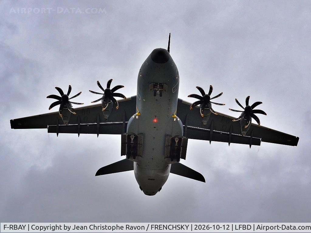 Aircraft F-RBAY, 2024 Arbus Military A400M, c/n 142, COTAM 1432, at LFBD, photo by Jean Christophe Ravon / FRENCHSKY