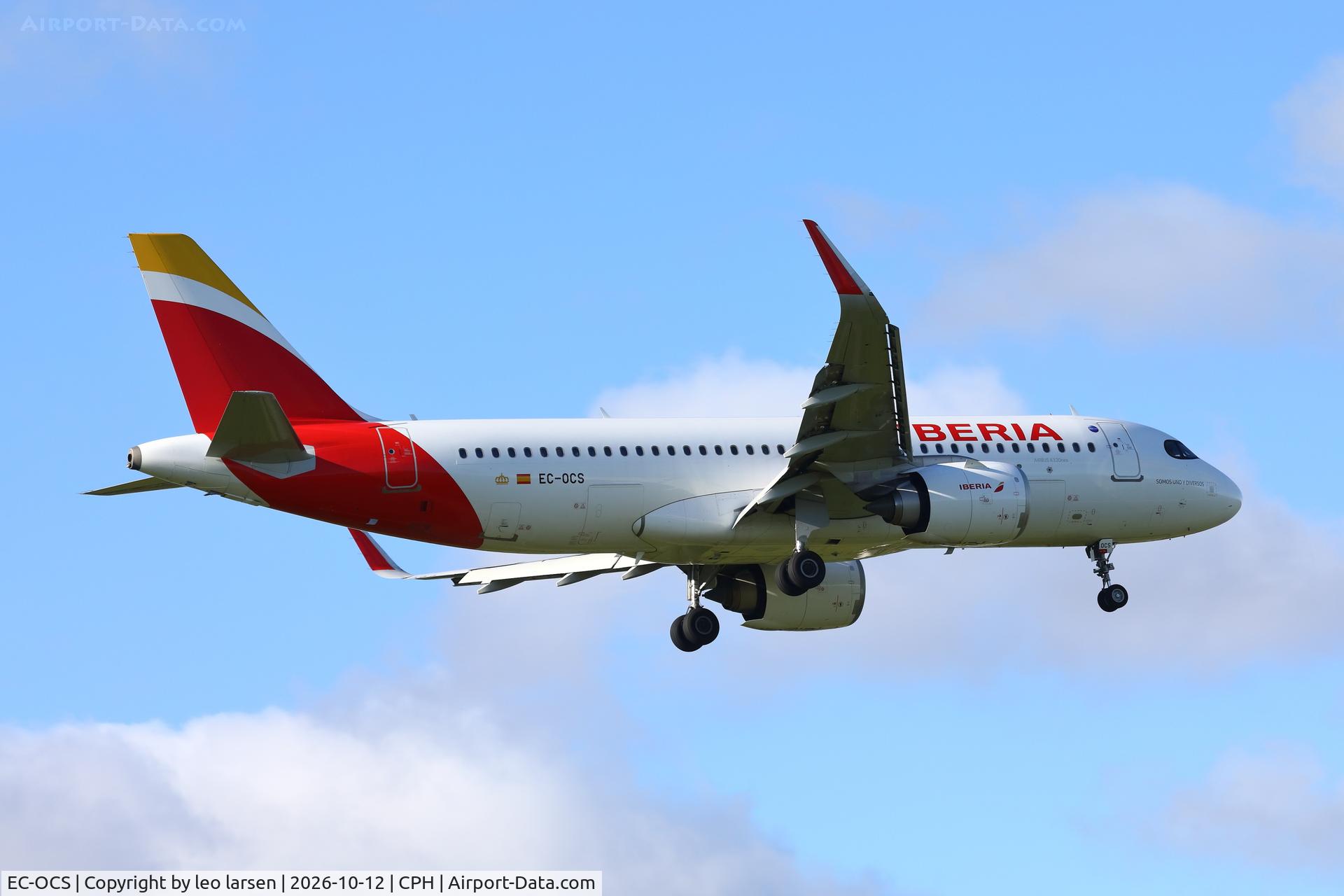 Aircraft EC-OCS, 2023 Airbus A320-251N, c/n 11716, Copenhagen 12.10.2026, at CPH, photo by leo larsen