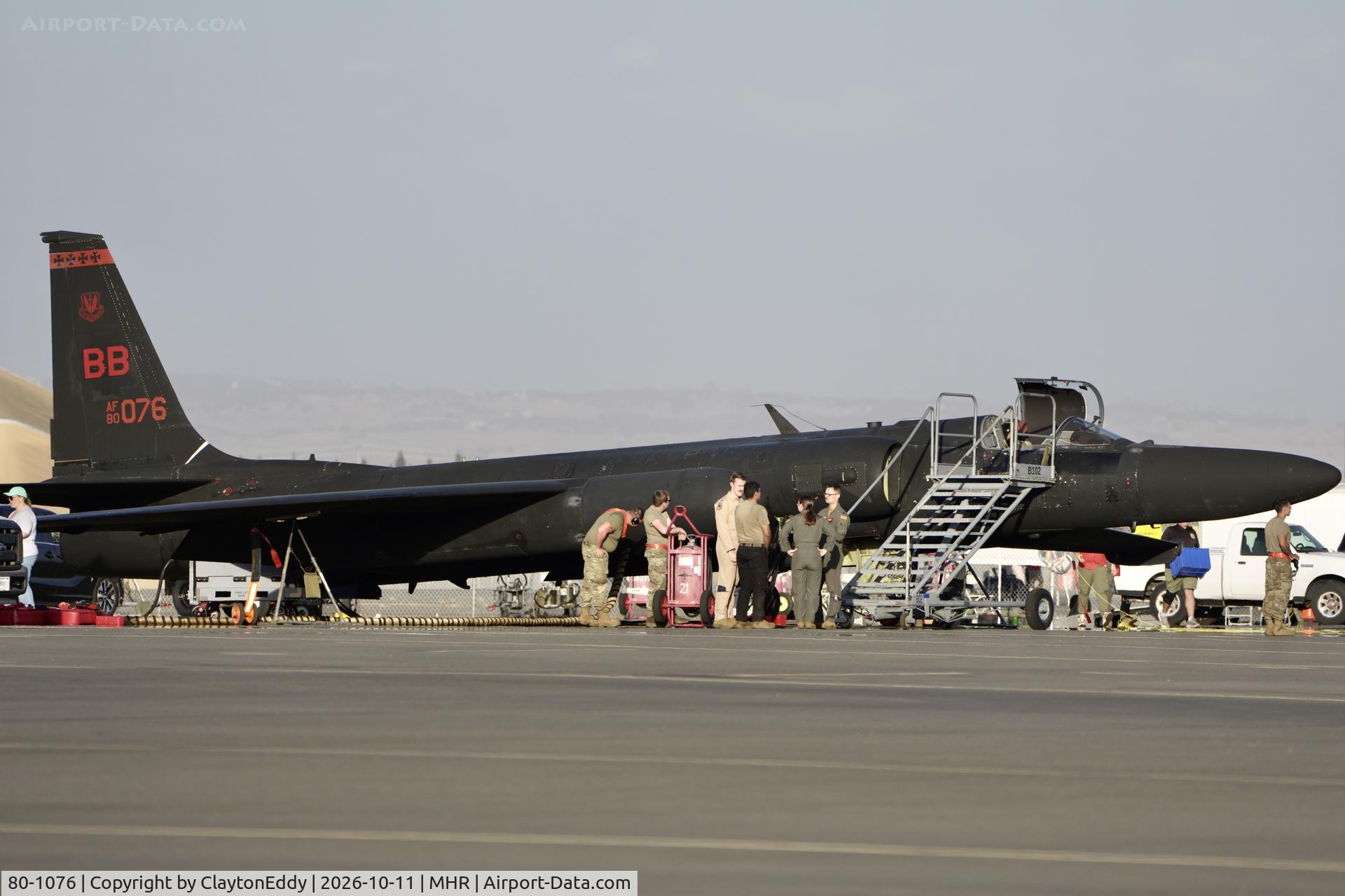 Aircraft 80-1076, 1980 Lockheed U-2S, c/n 076, California Capital airshow 2026, at MHR, photo by ClaytonEddy