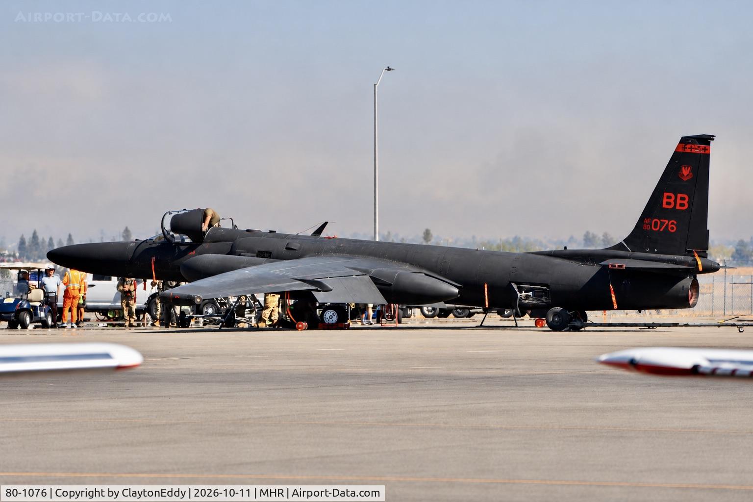 Aircraft 80-1076, 1980 Lockheed U-2S, c/n 076, California Capital airshow 2026, at MHR, photo by ClaytonEddy