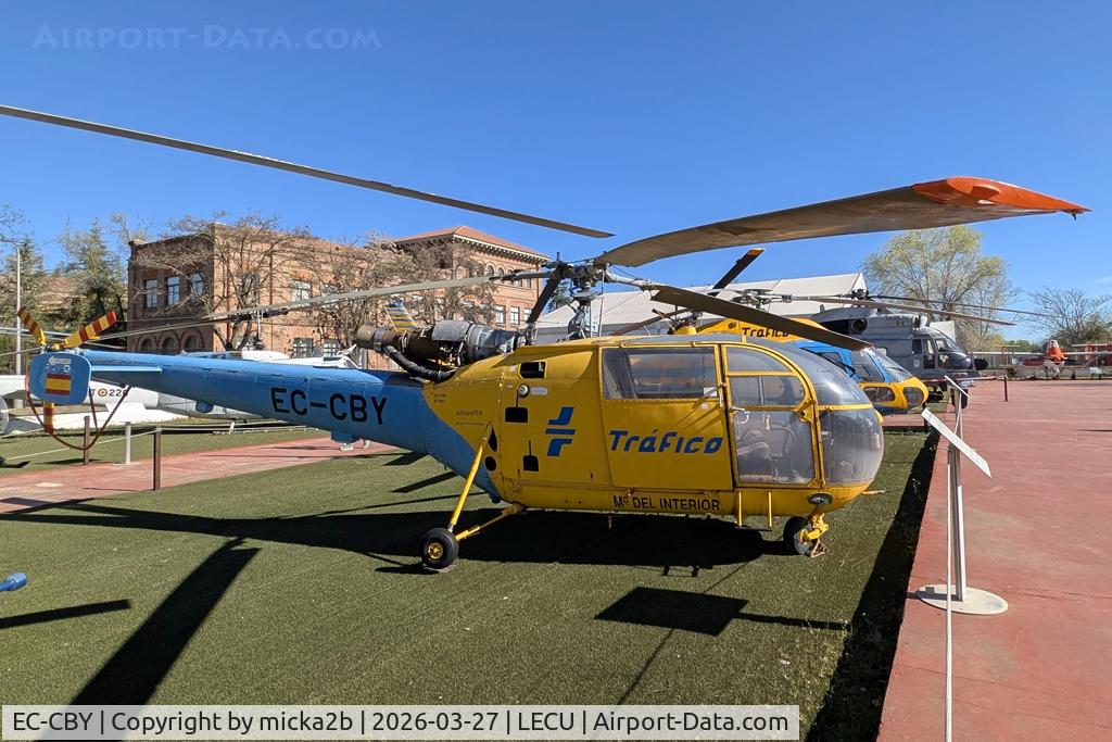 Aircraft EC-CBY, Aerospatiale SA-319B Alouette II, c/n 2021, Preserved, at LECU, photo by micka2b