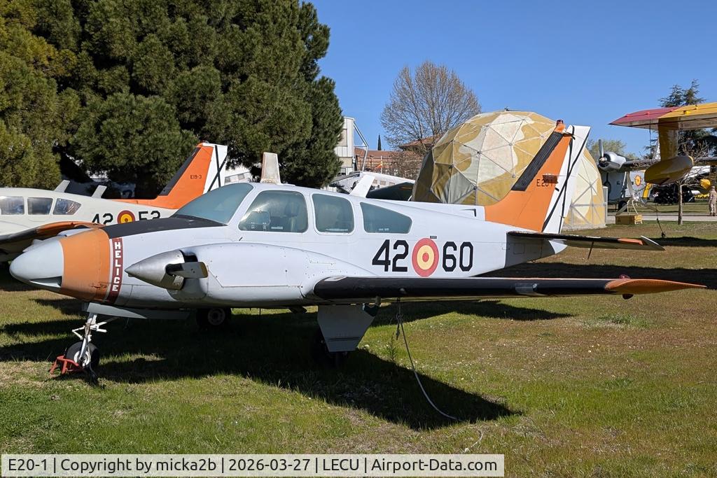 Aircraft E20-1, Beech 95-B55 Baron Baron, c/n TC-1451, Preserved, at LECU, photo by micka2b