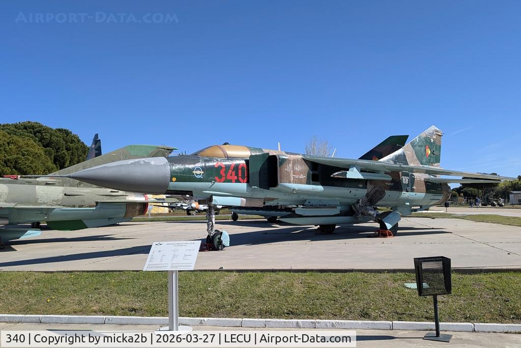 Aircraft 340, Mikoyan-Gurevich MiG-23ML, c/n 0390324636, Preserved, at LECU, photo by micka2b