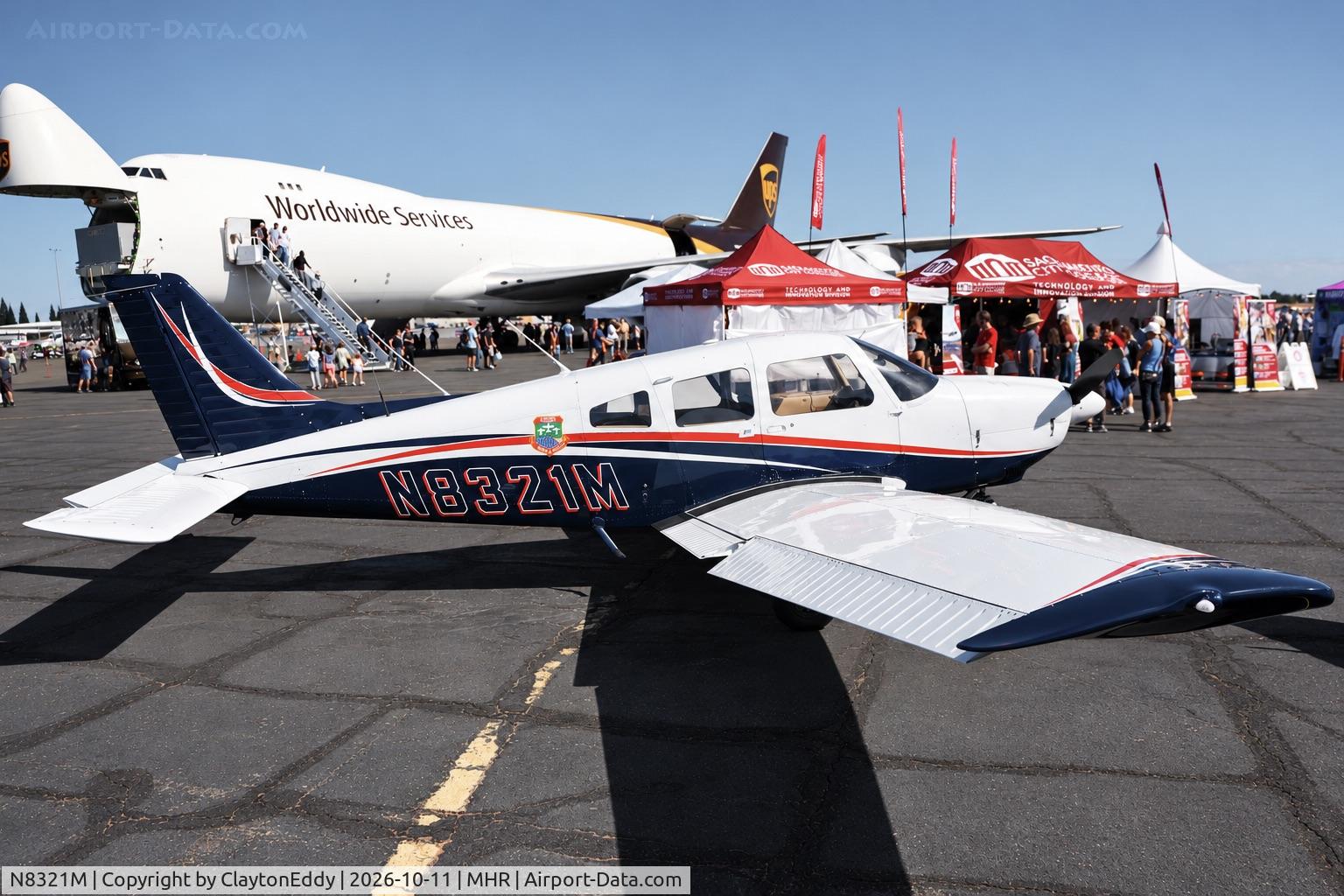Aircraft N8321M, 1980 Piper PA-28-181, c/n 28-8190137, California Capital Airshow 2026., at MHR, photo by ClaytonEddy