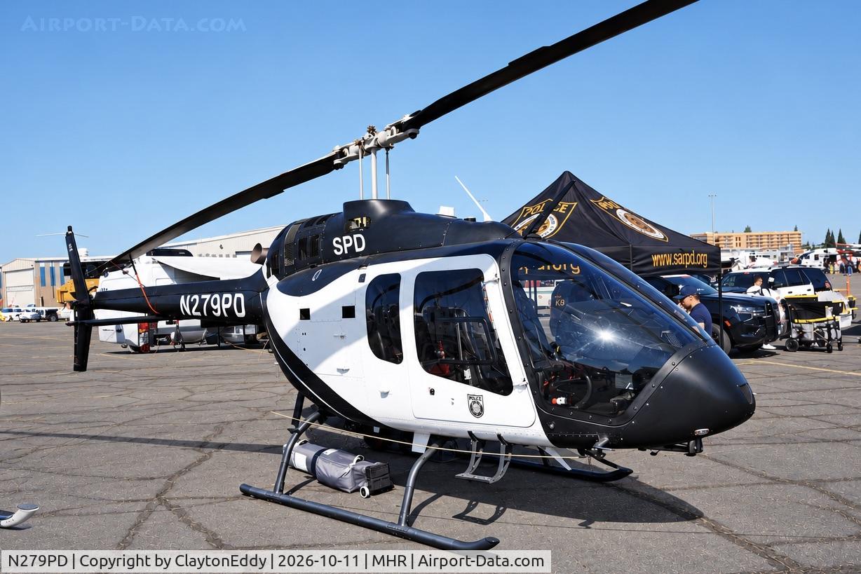 Aircraft N279PD, 2018 Bell 505 Jet Ranger X, c/n 65102, California Capital Airshow 2026, at MHR, photo by ClaytonEddy