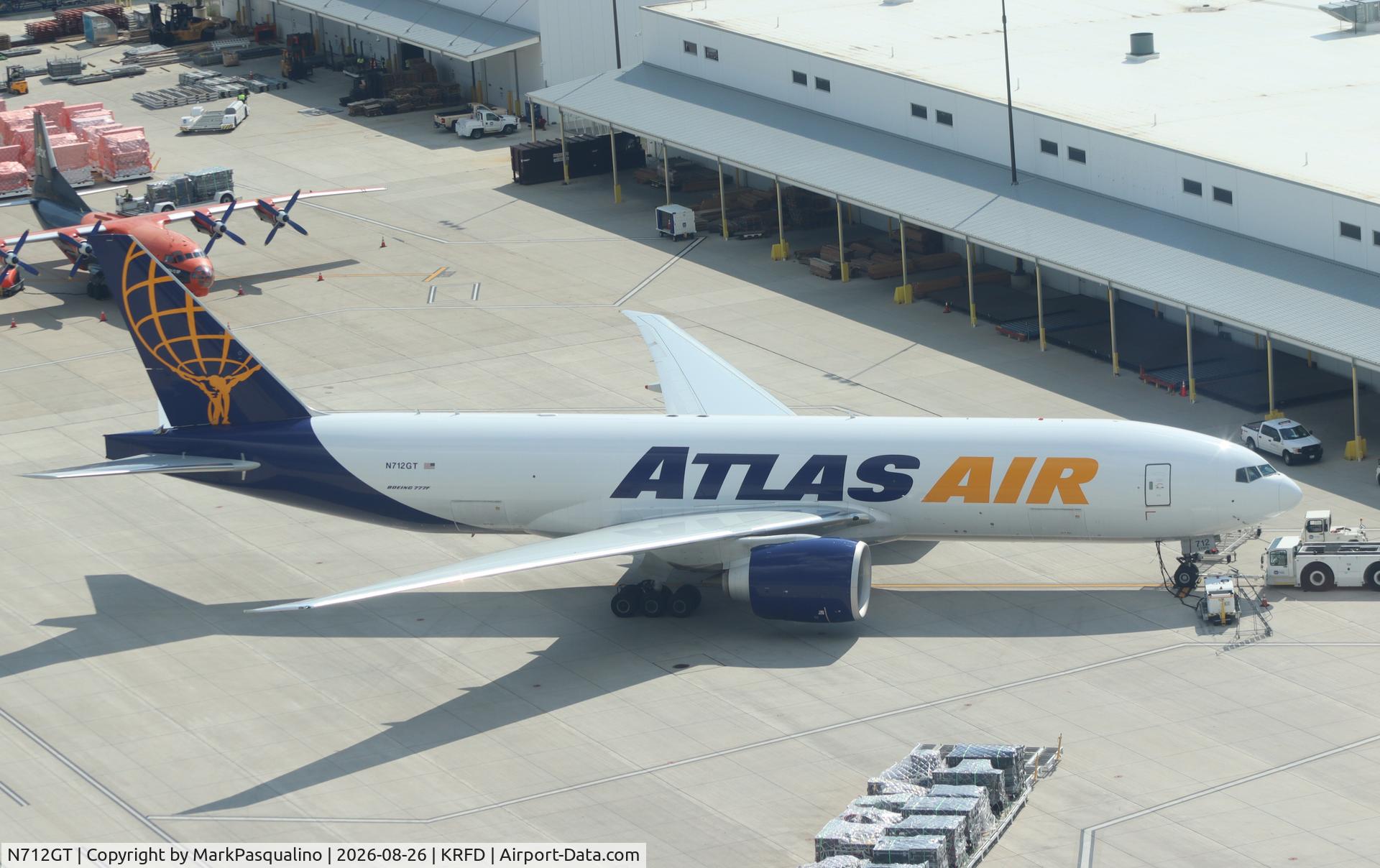 Aircraft N712GT, 2025 Boeing 777F, c/n 69787 l/n 1792, Boeing 777F, at KRFD, photo by MarkPasqualino