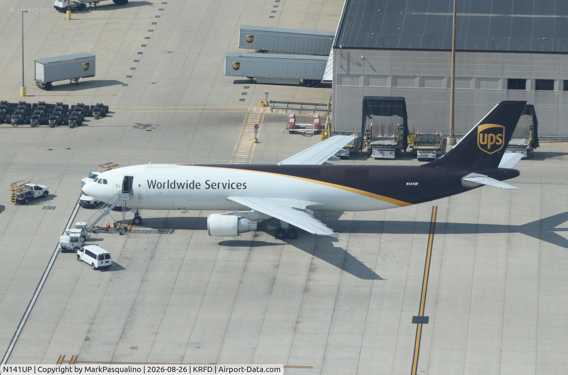 Aircraft N141UP, 2002 Airbus A300F4-622R, c/n 0824, Airbus A300FR-622R, at KRFD, photo by MarkPasqualino
