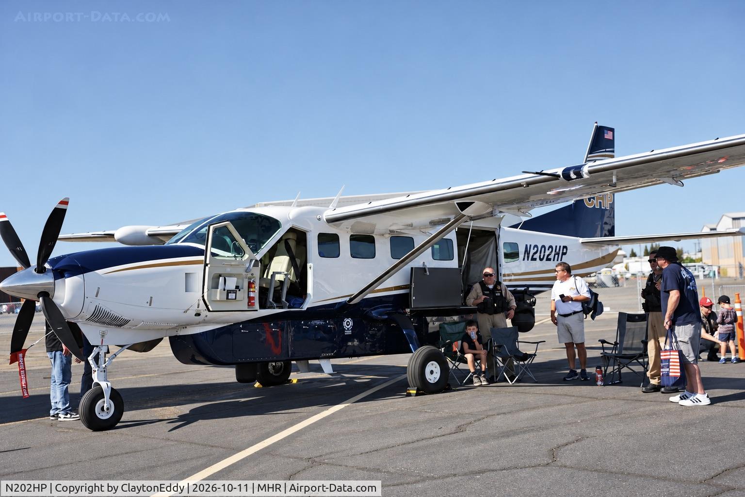 Aircraft N202HP, 2022 Textron Aviation Inc (Cessna) 208B Caravan, c/n 208B5682, California Capital Airshow 2026, at MHR, photo by ClaytonEddy