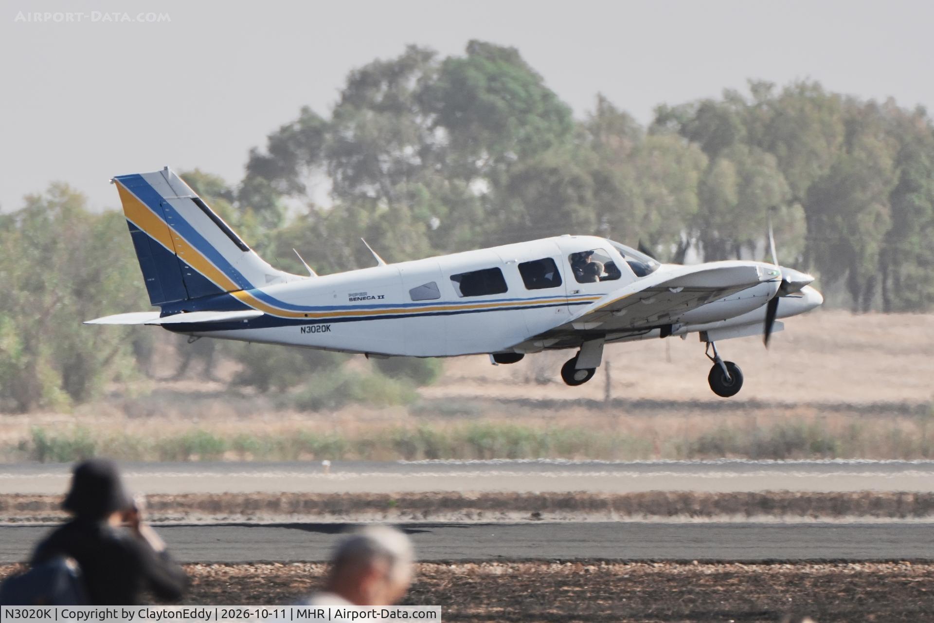 Aircraft N3020K, 1978 Piper PA-34-200T, c/n 34-7970099, California Capital Airshow 2026., at MHR, photo by ClaytonEddy