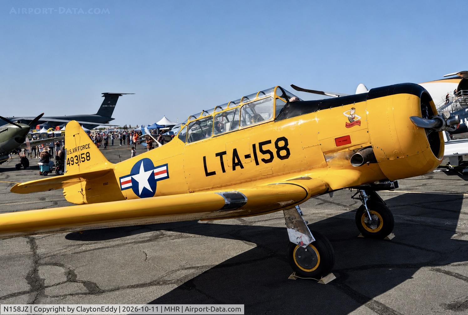 Aircraft N158JZ, 1949 North American T-6G, c/n 49-3158, California Capital Airshow 2026., at MHR, photo by ClaytonEddy
