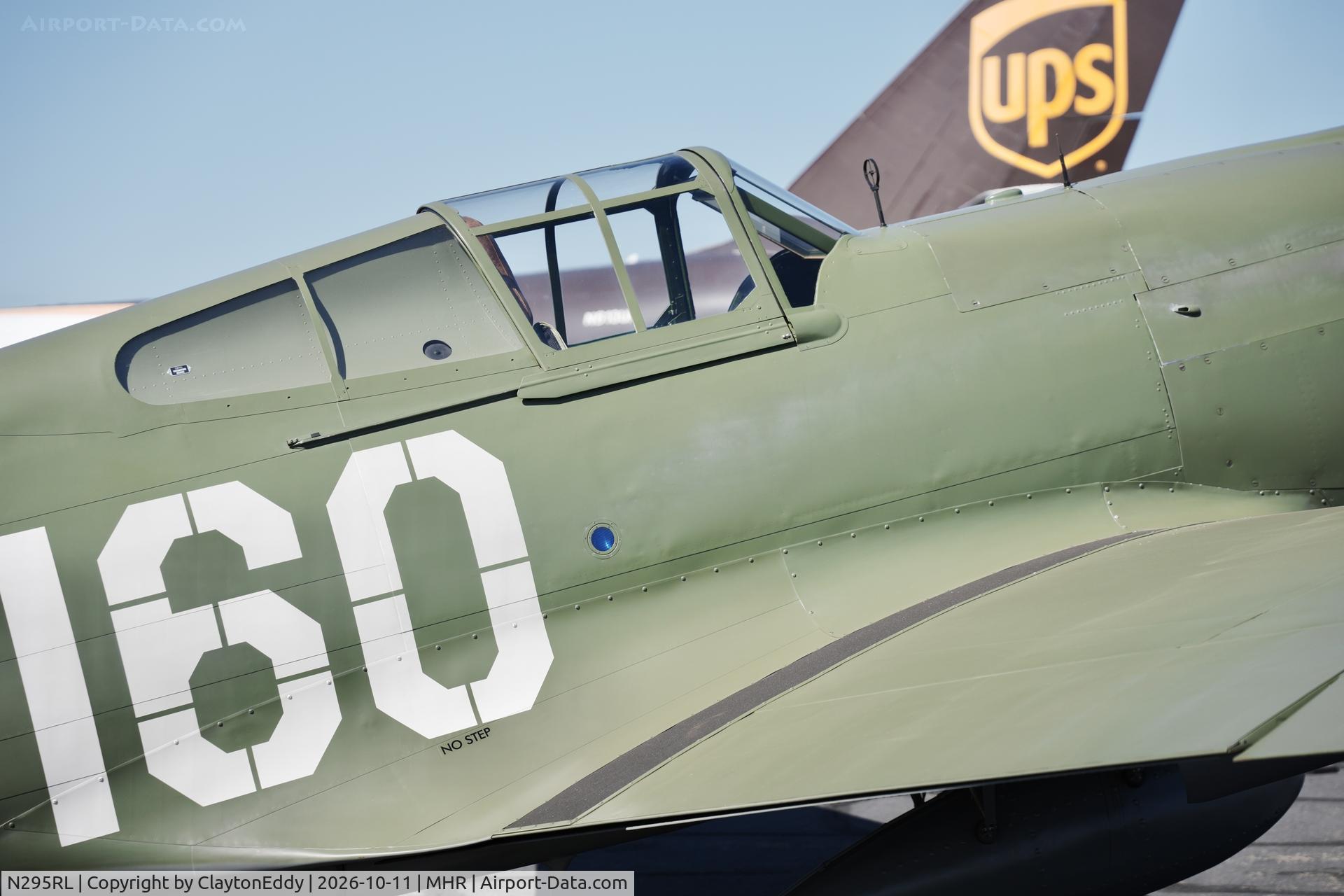 Aircraft N295RL, 1941 Curtiss P-40C, c/n 14777, California Capital Airshow 2026., at MHR, photo by ClaytonEddy